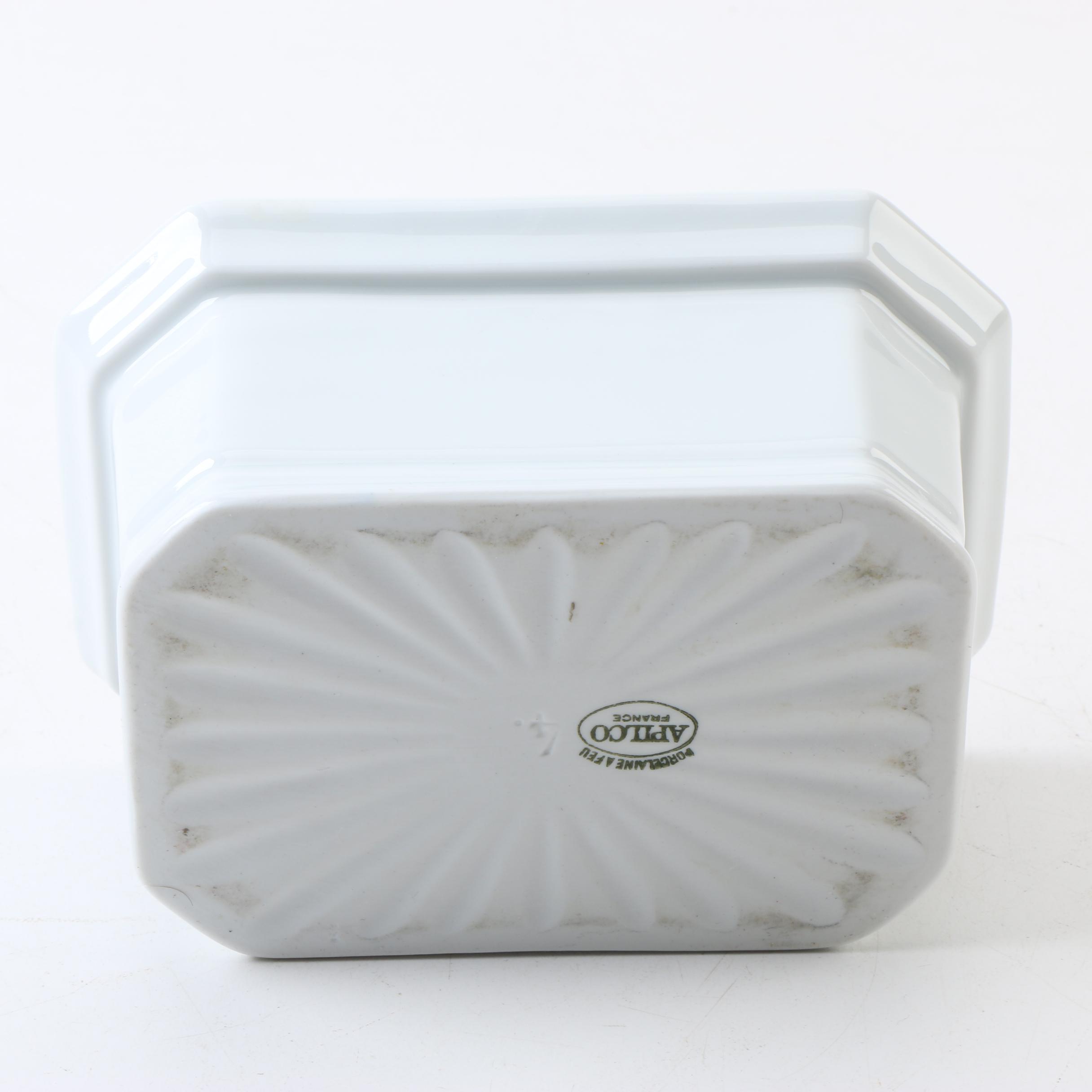 Apilco French Porcelain Terrine and Terracotta Wine Cooler