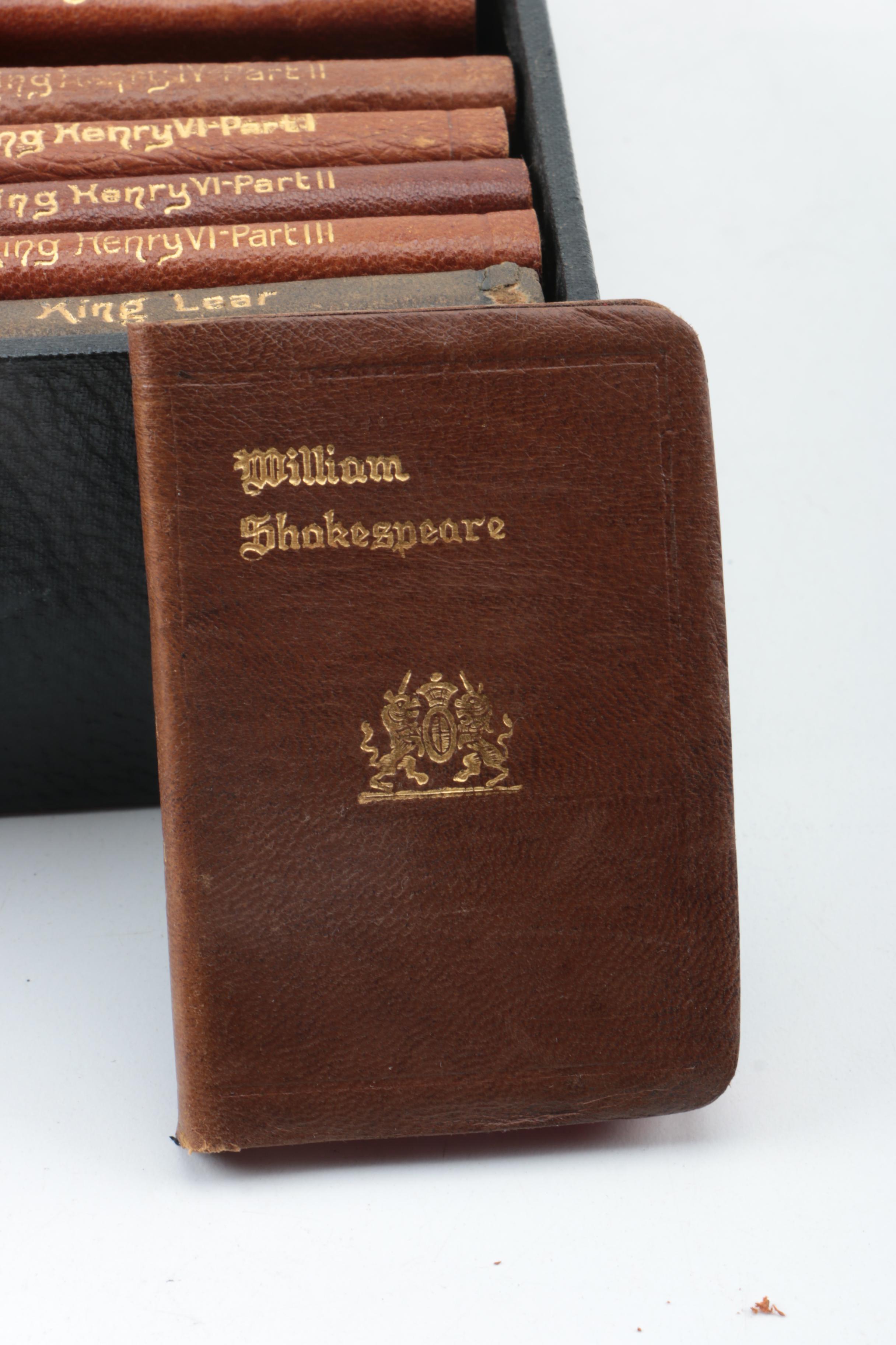 Circa 1920s Knickerbocker Leather Miniature "Shakespeare's Works" Boxed Set
