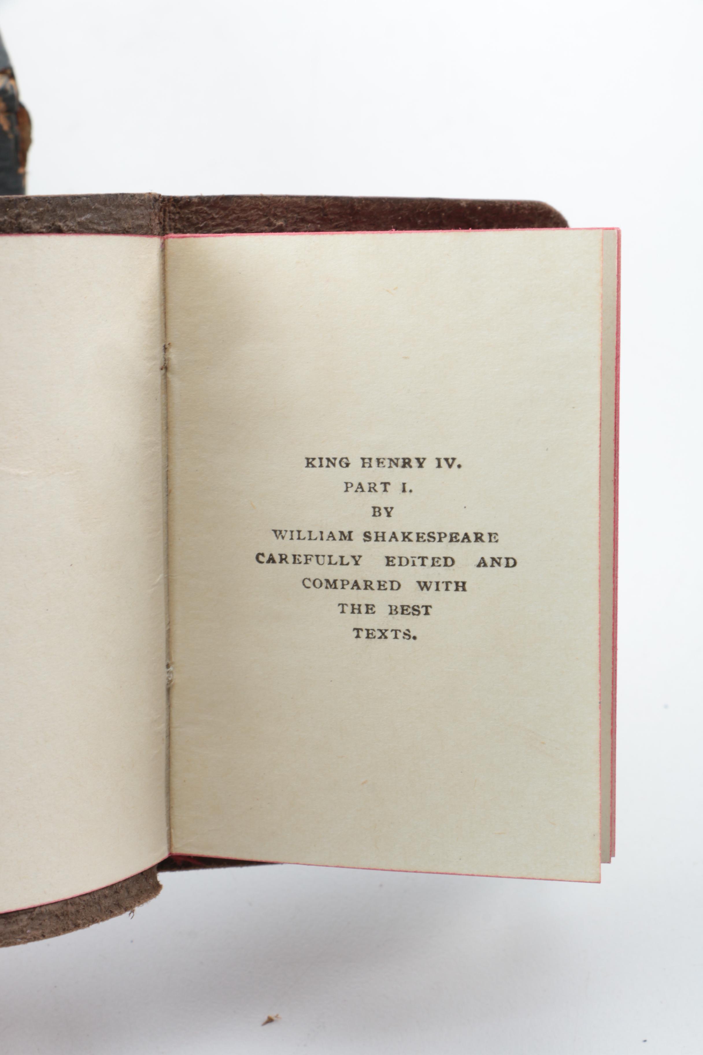 Circa 1920s Knickerbocker Leather Miniature "Shakespeare's Works" Boxed Set