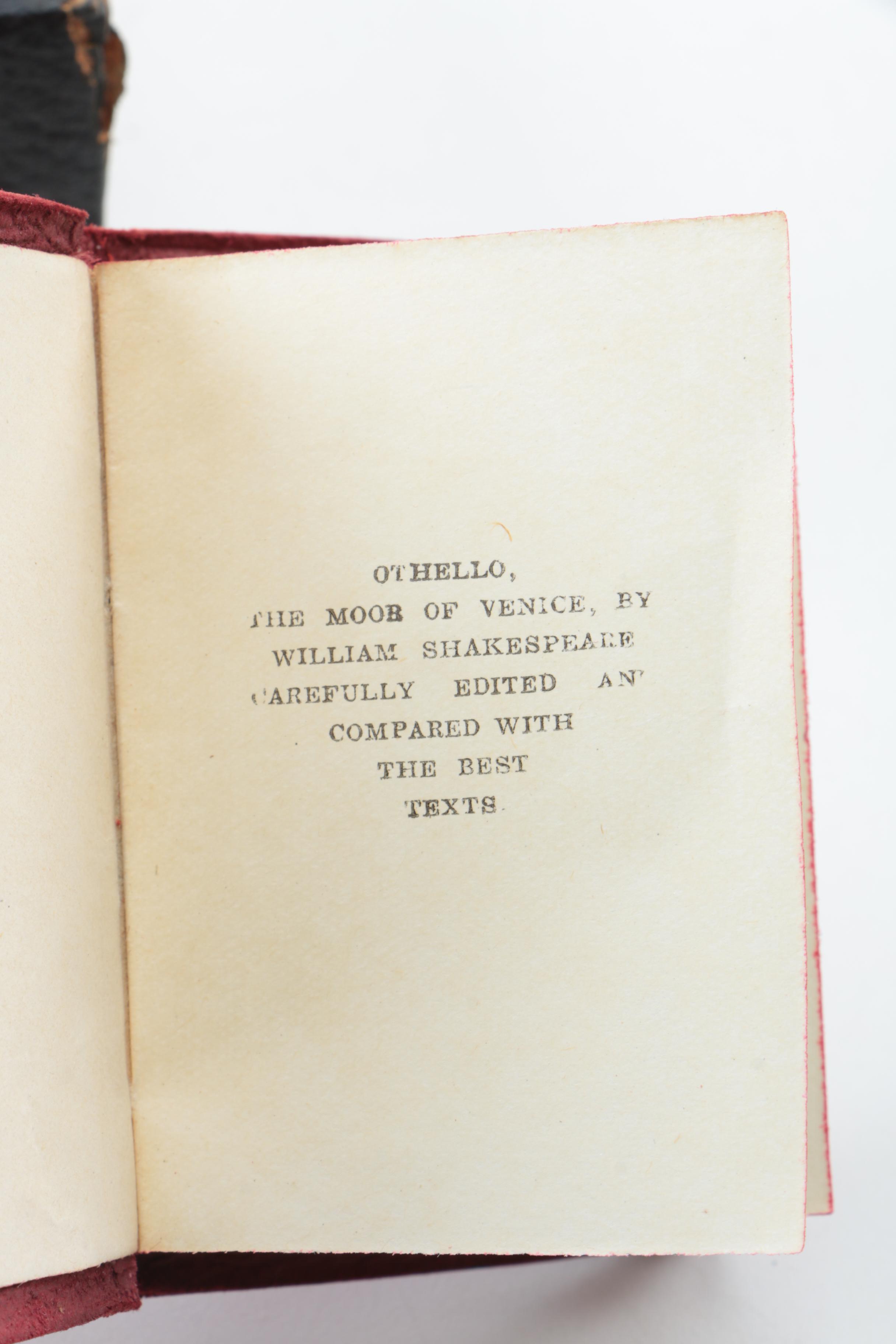Circa 1920s Knickerbocker Leather Miniature "Shakespeare's Works" Boxed Set