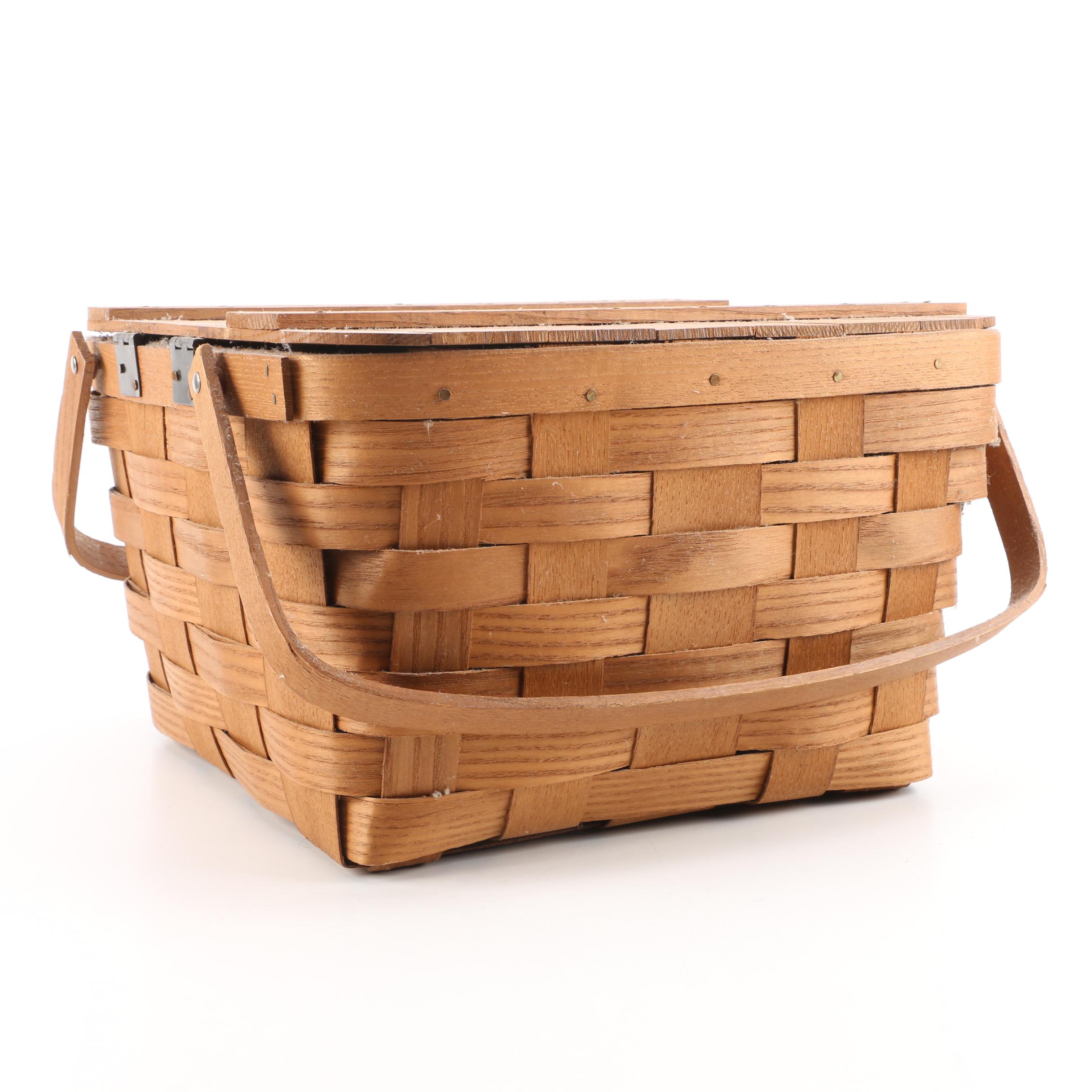 Basketville Vermont Picnic Basket with Small Table Insert