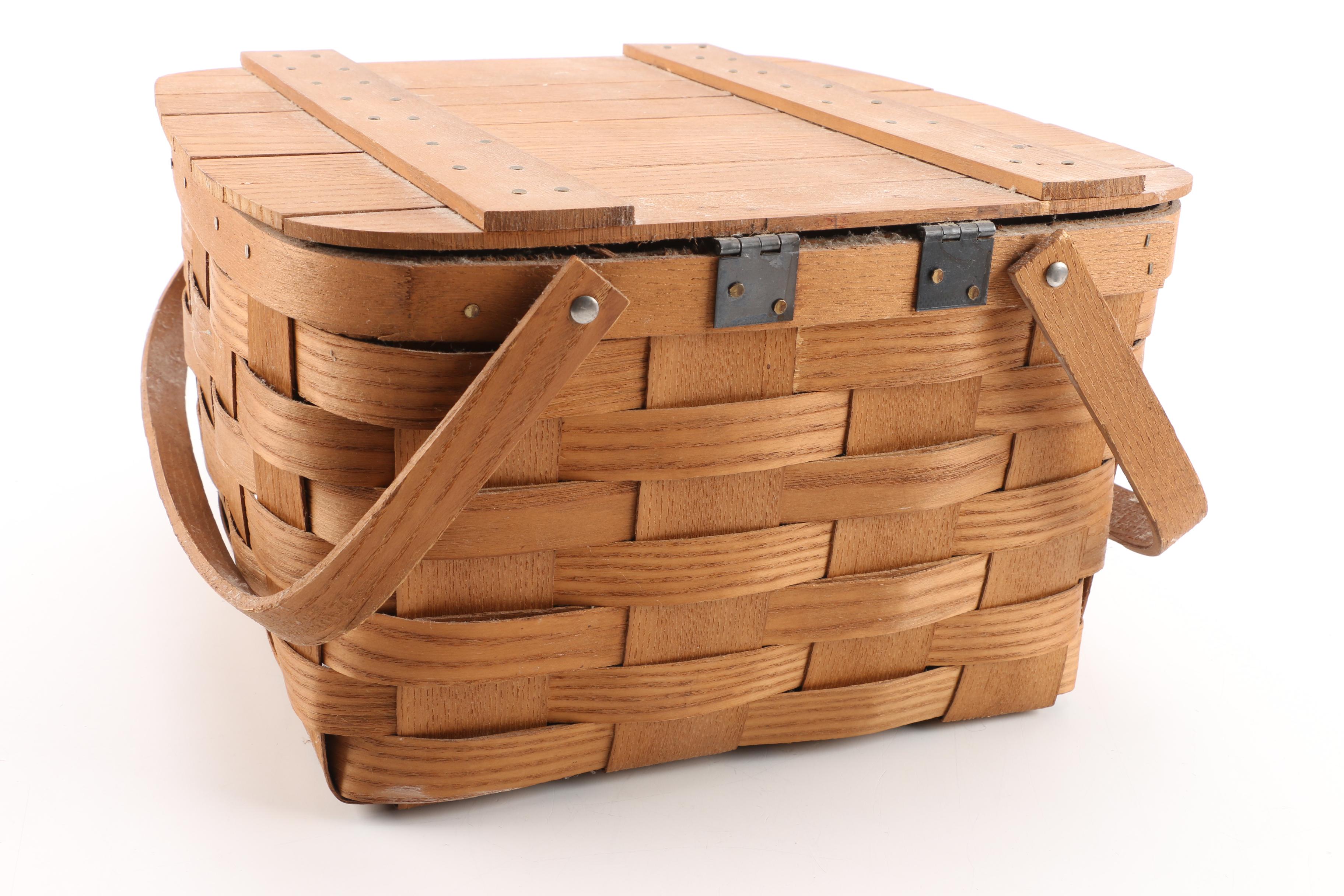 Basketville Vermont Picnic Basket with Small Table Insert