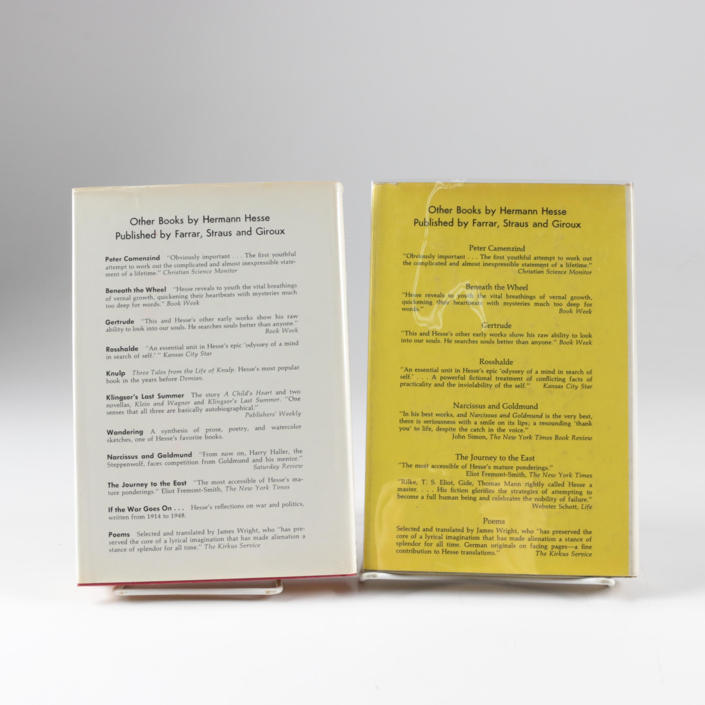 Books by Hermann Hesse Including 1969 First Printing "Gertrude"
