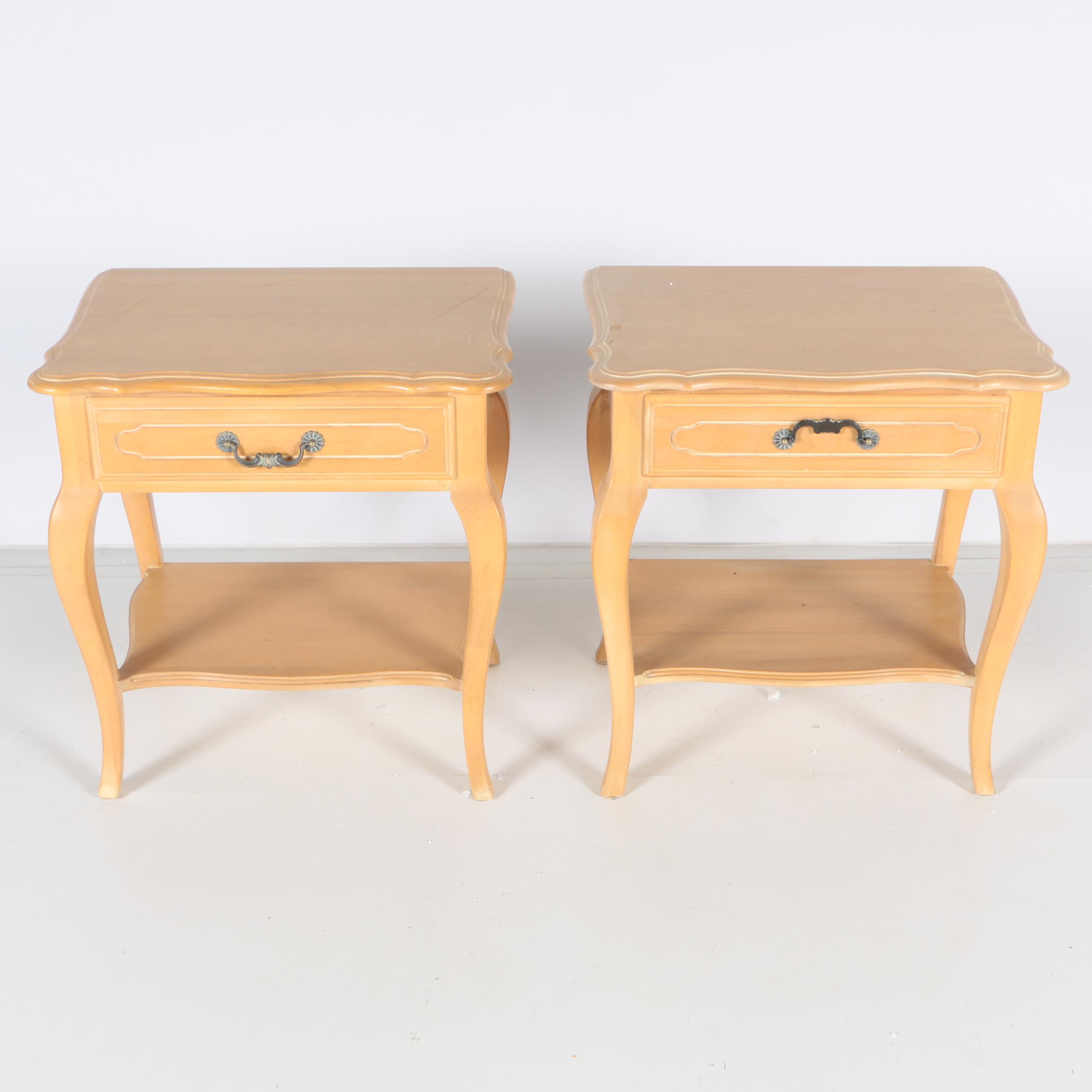 Pair of Ethan Allen French Provincial Style Nightstands