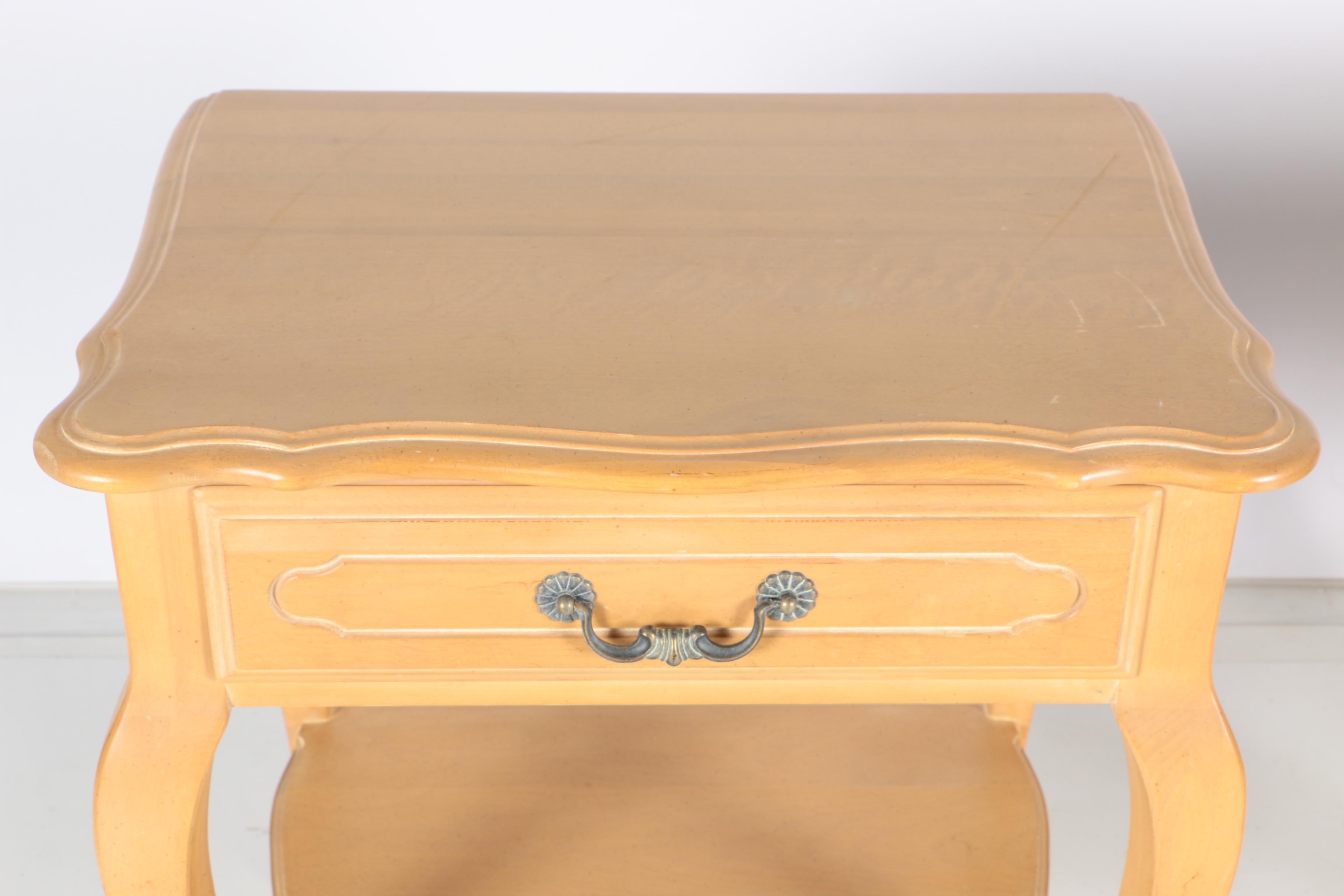 Pair of Ethan Allen French Provincial Style Nightstands