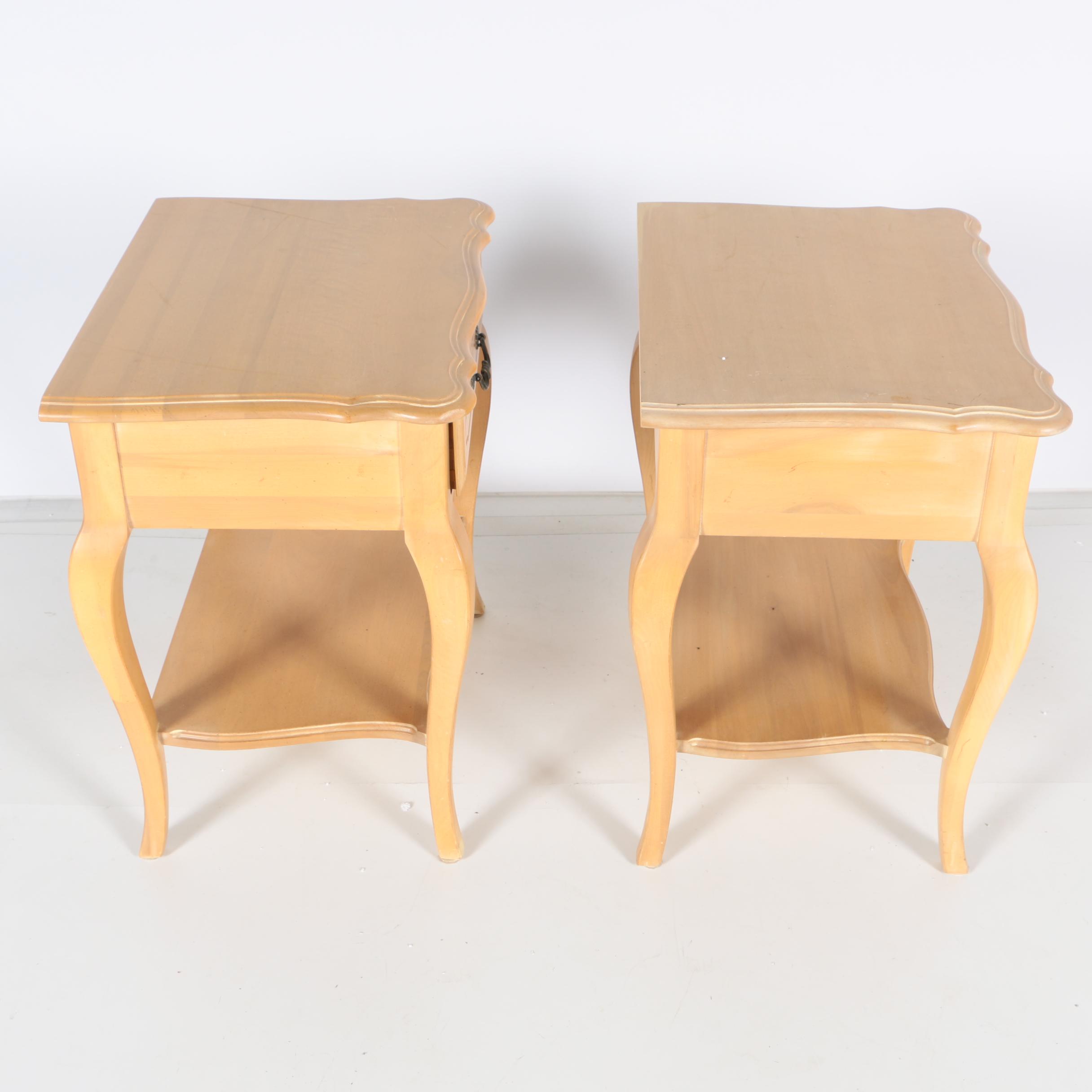 Pair of Ethan Allen French Provincial Style Nightstands