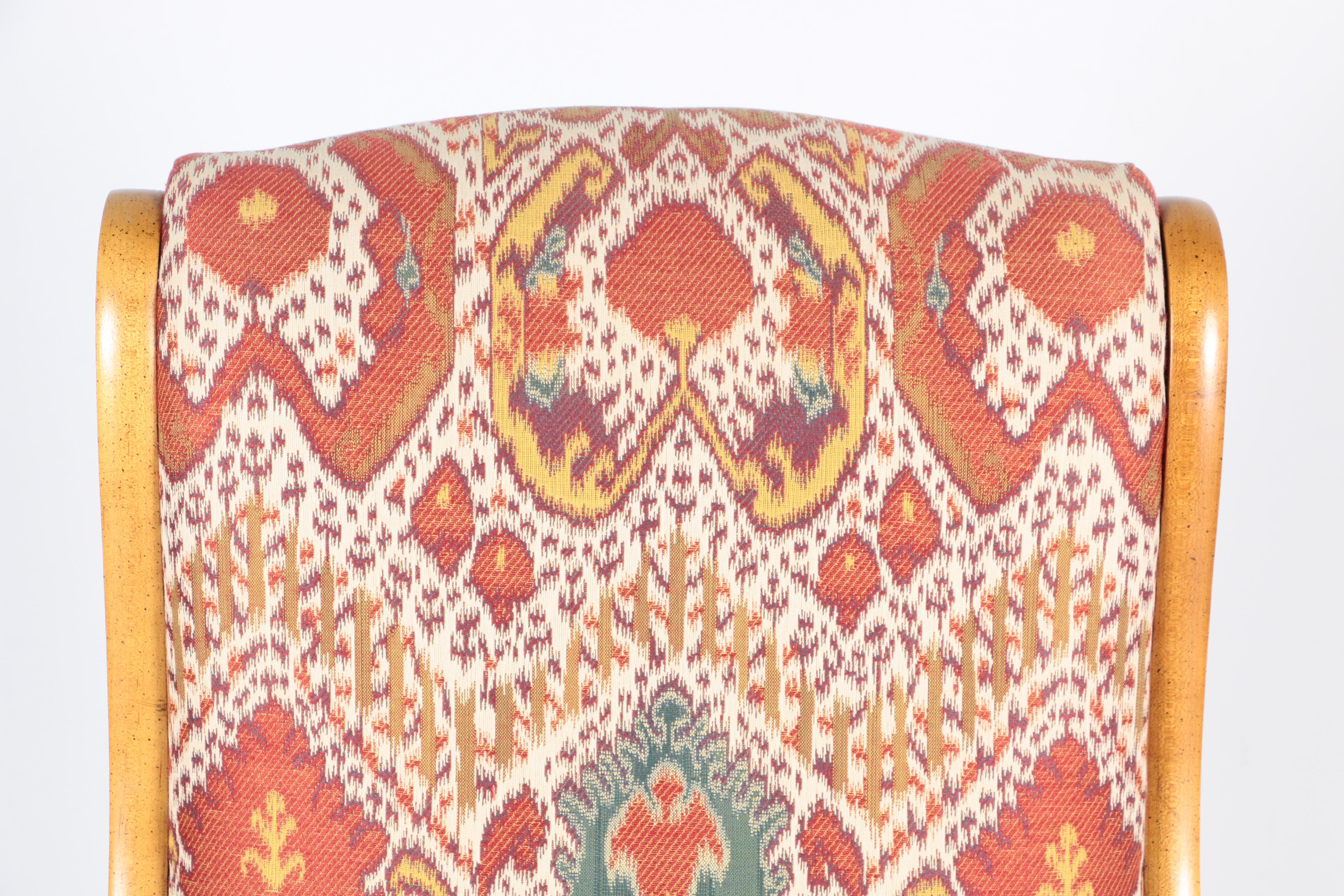 Custom Upholstered Lincoln Style Rocking Chair