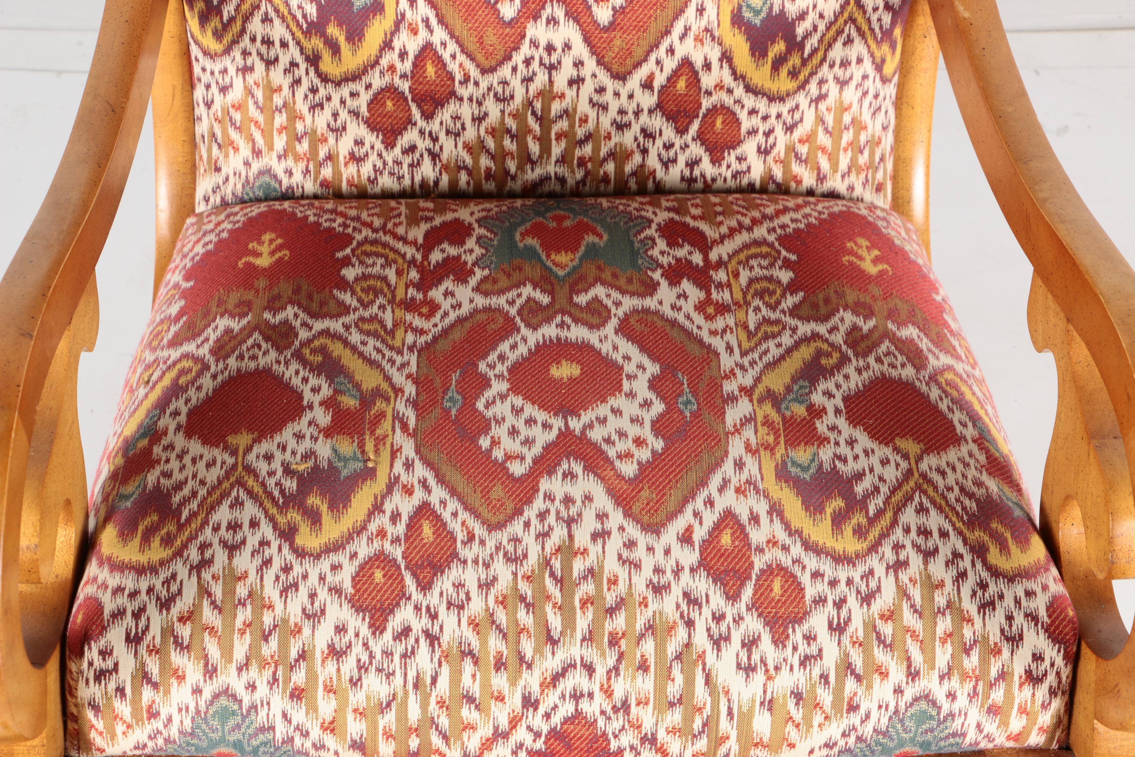 Custom Upholstered Lincoln Style Rocking Chair