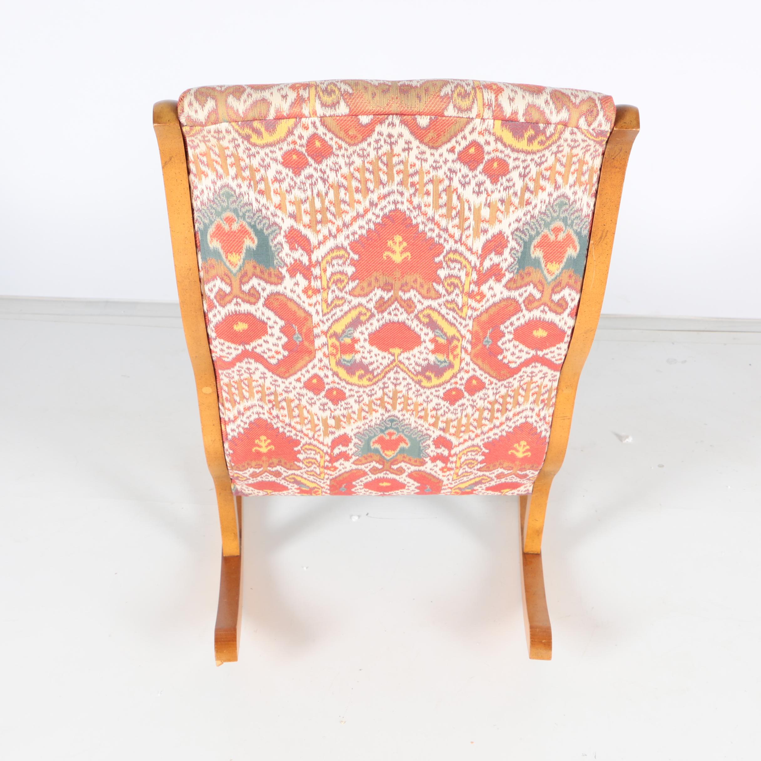 Custom Upholstered Lincoln Style Rocking Chair