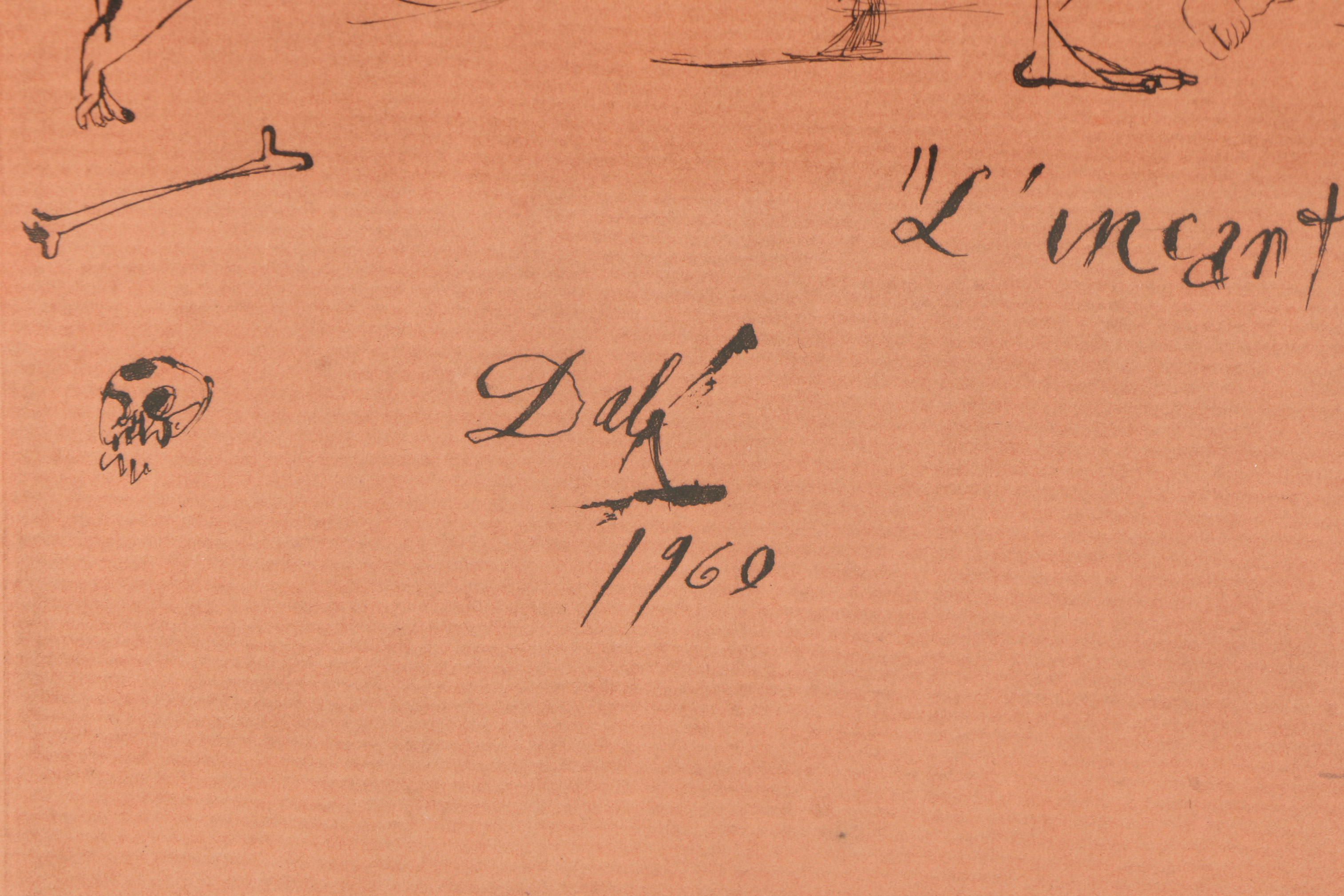 Salvador Dali Etching "L'Incantacion" From "Les Rois Mages"