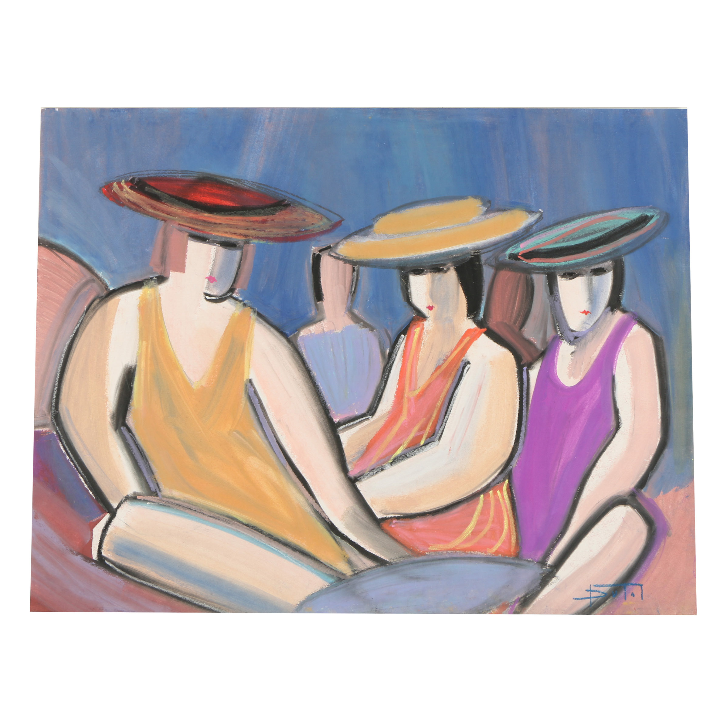 Bruno Dutot Pastel Drawing