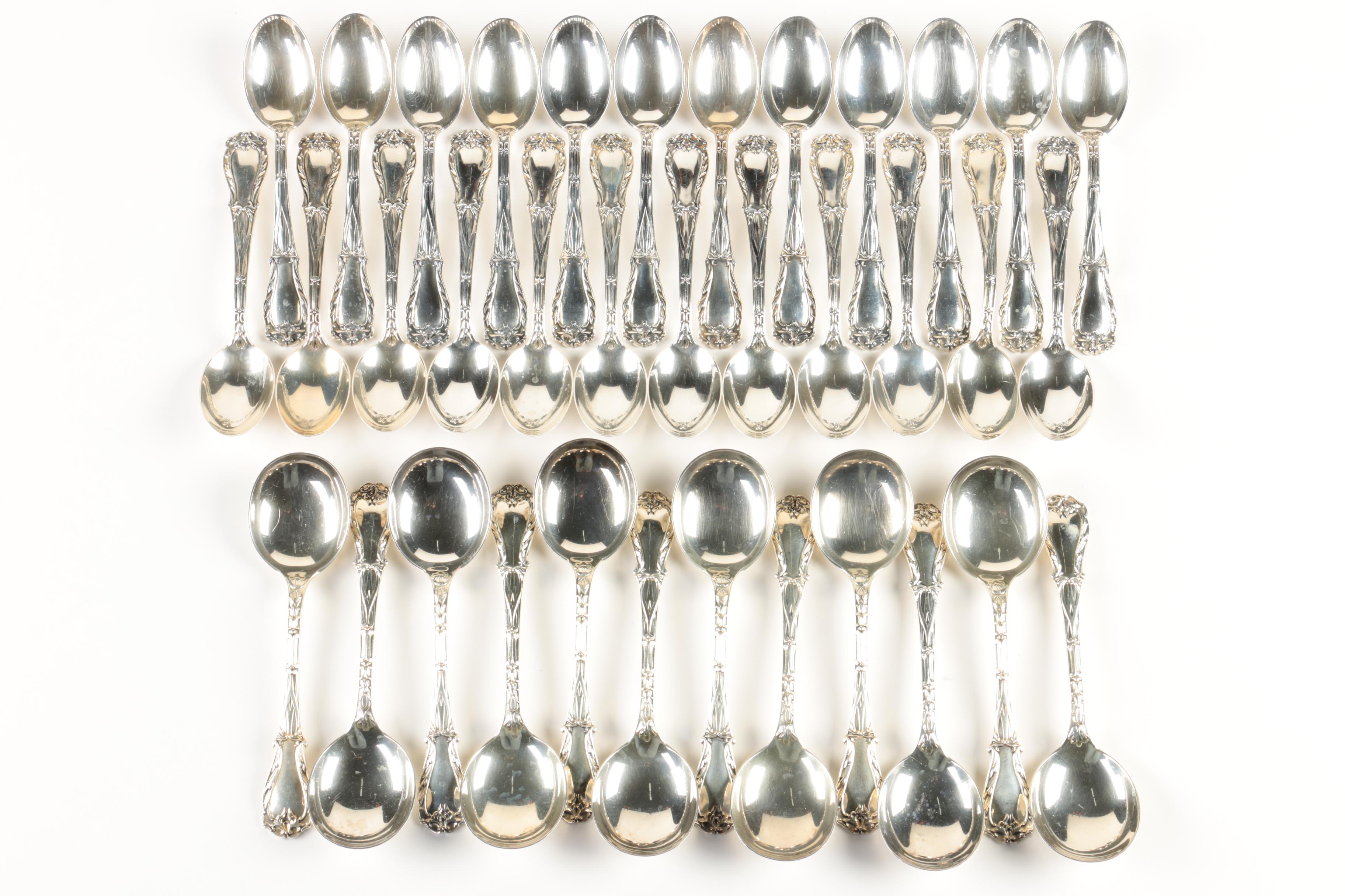 S. Kirk & Son "Quadrille" Sterling Silver Flatware Set