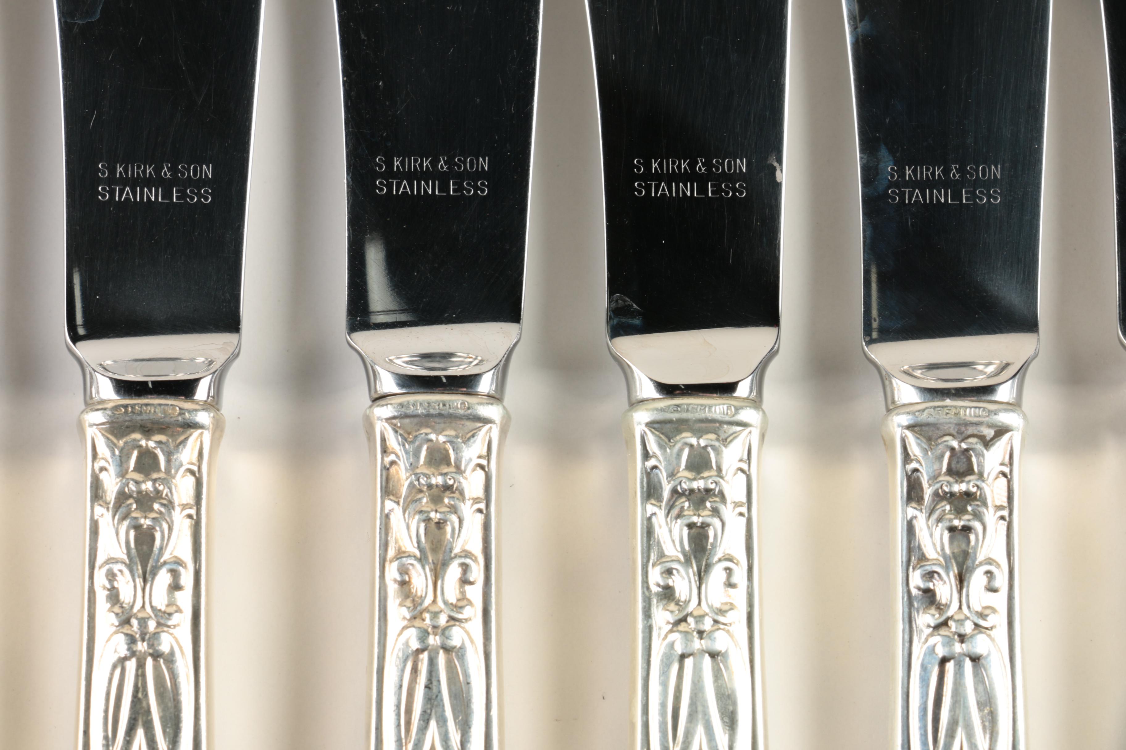 S. Kirk & Son "Quadrille" Sterling Silver Flatware Set