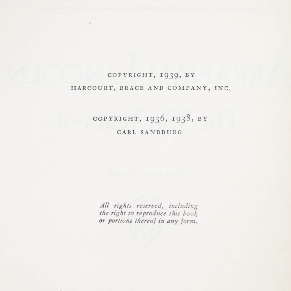 Complete Set of Carl Sandburg's "Abraham Lincoln"
