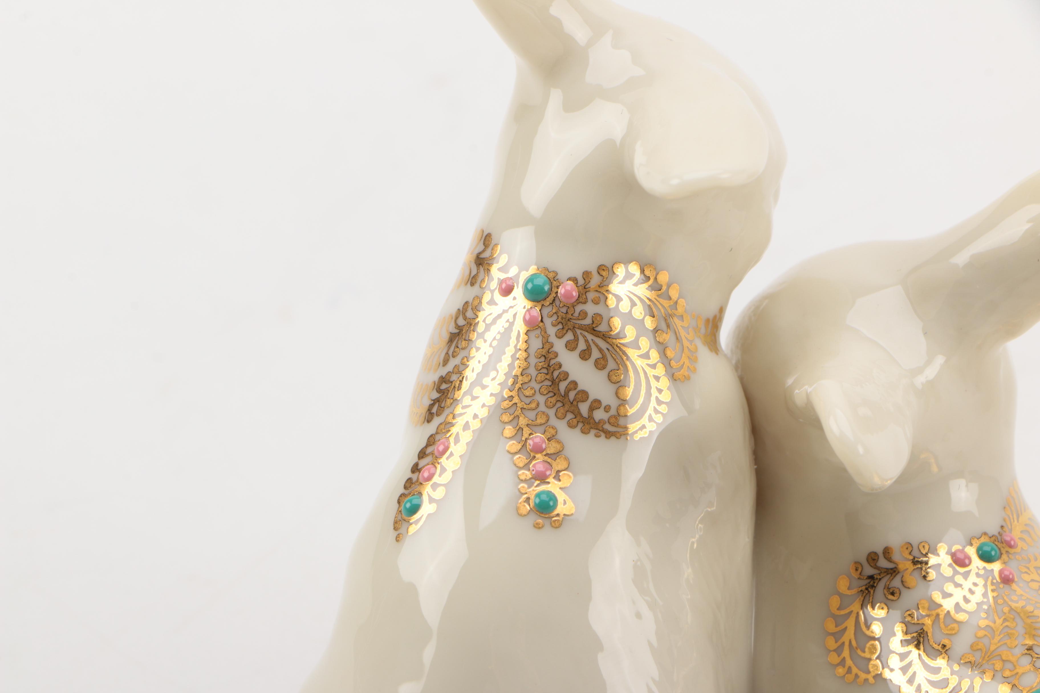 Lenox Porcelain Easter Bunny Figurines