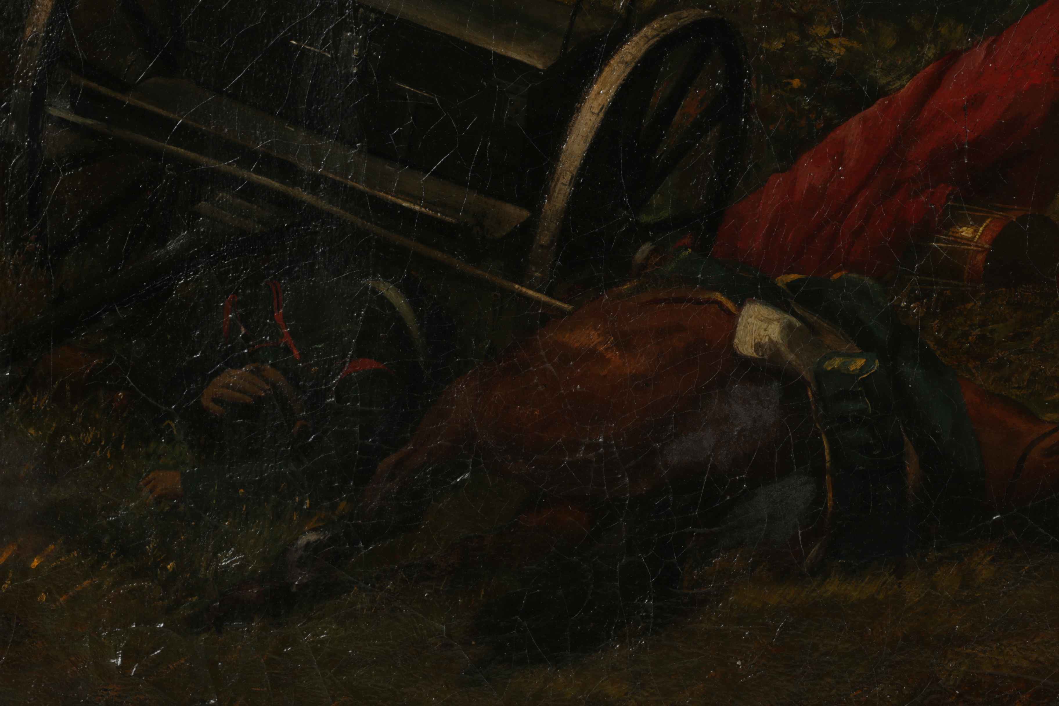 Important Sanchez Blanco Historical Military Painting "After the Battle"