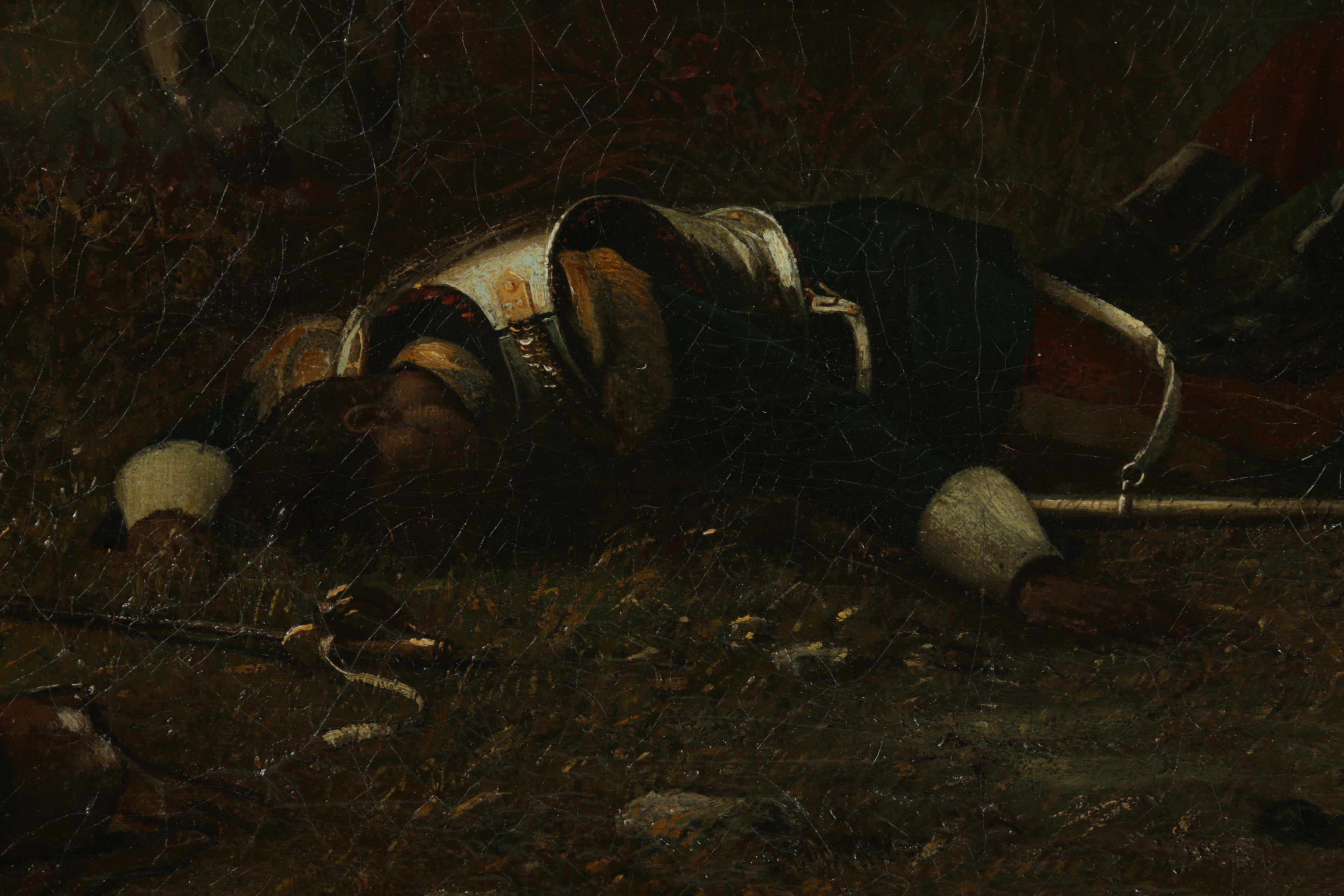 Important Sanchez Blanco Historical Military Painting "After the Battle"