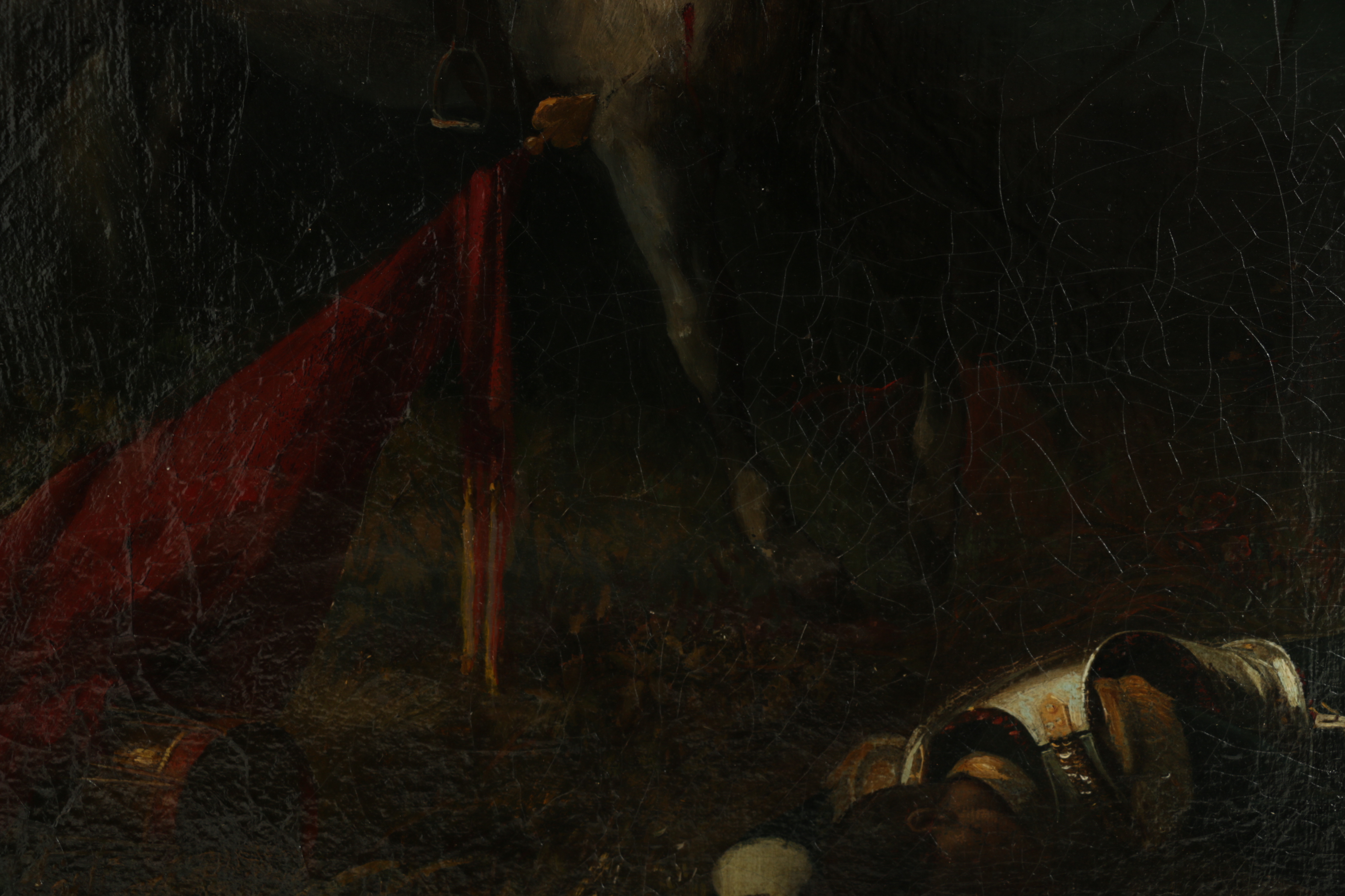 Important Sanchez Blanco Historical Military Painting "After the Battle"