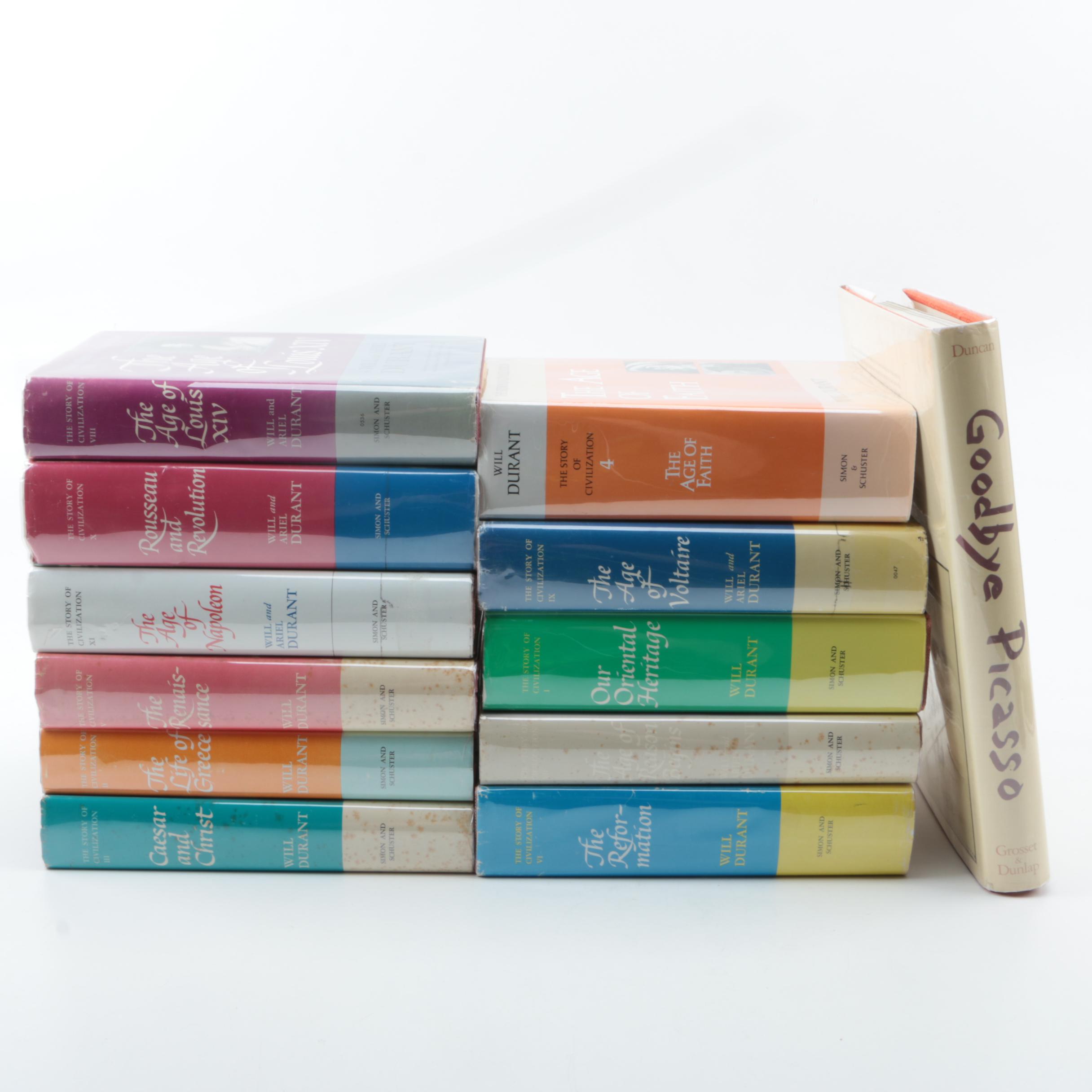 Volumes from "Story and Civilization" by Will and Ariel Durant and More