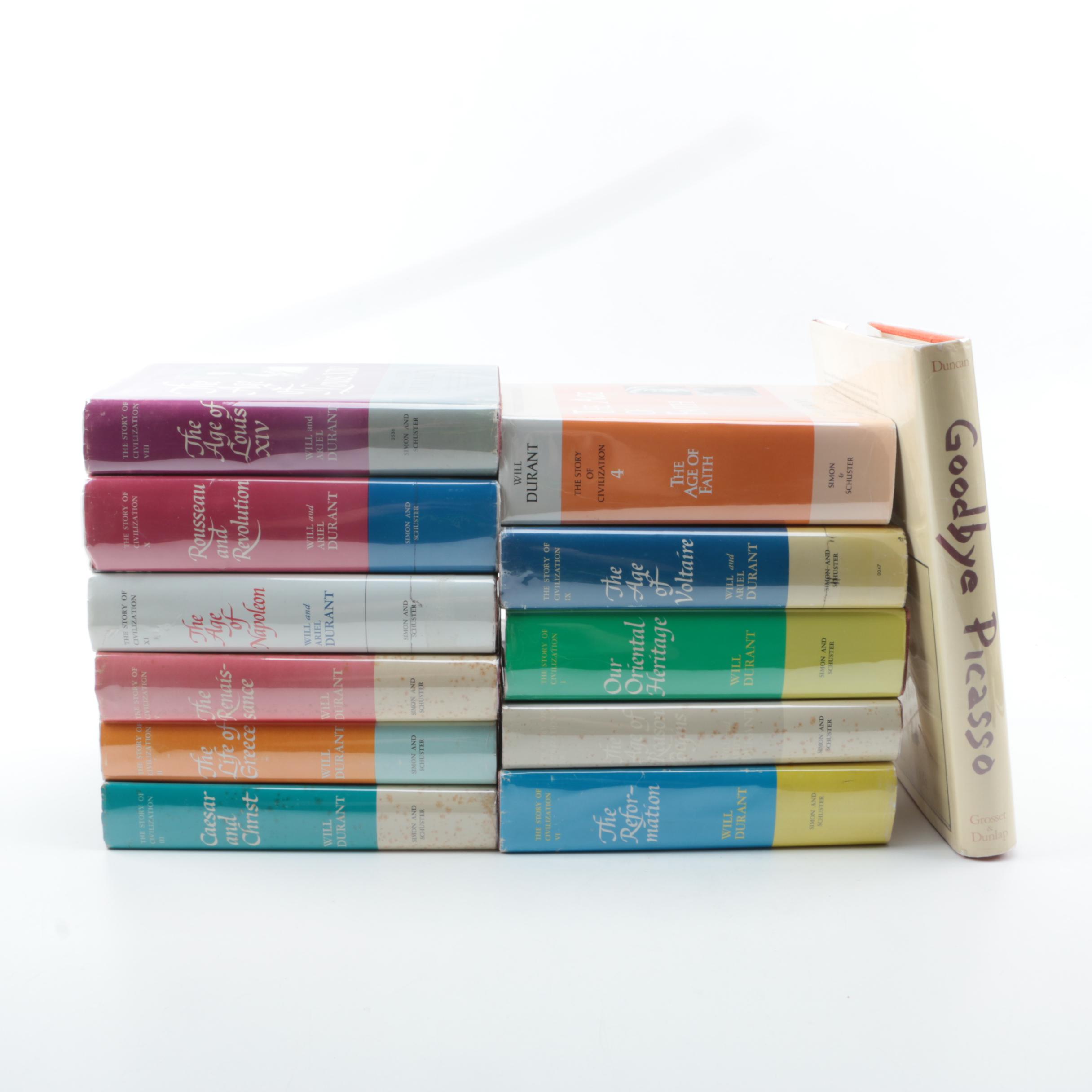 Volumes from "Story and Civilization" by Will and Ariel Durant and More