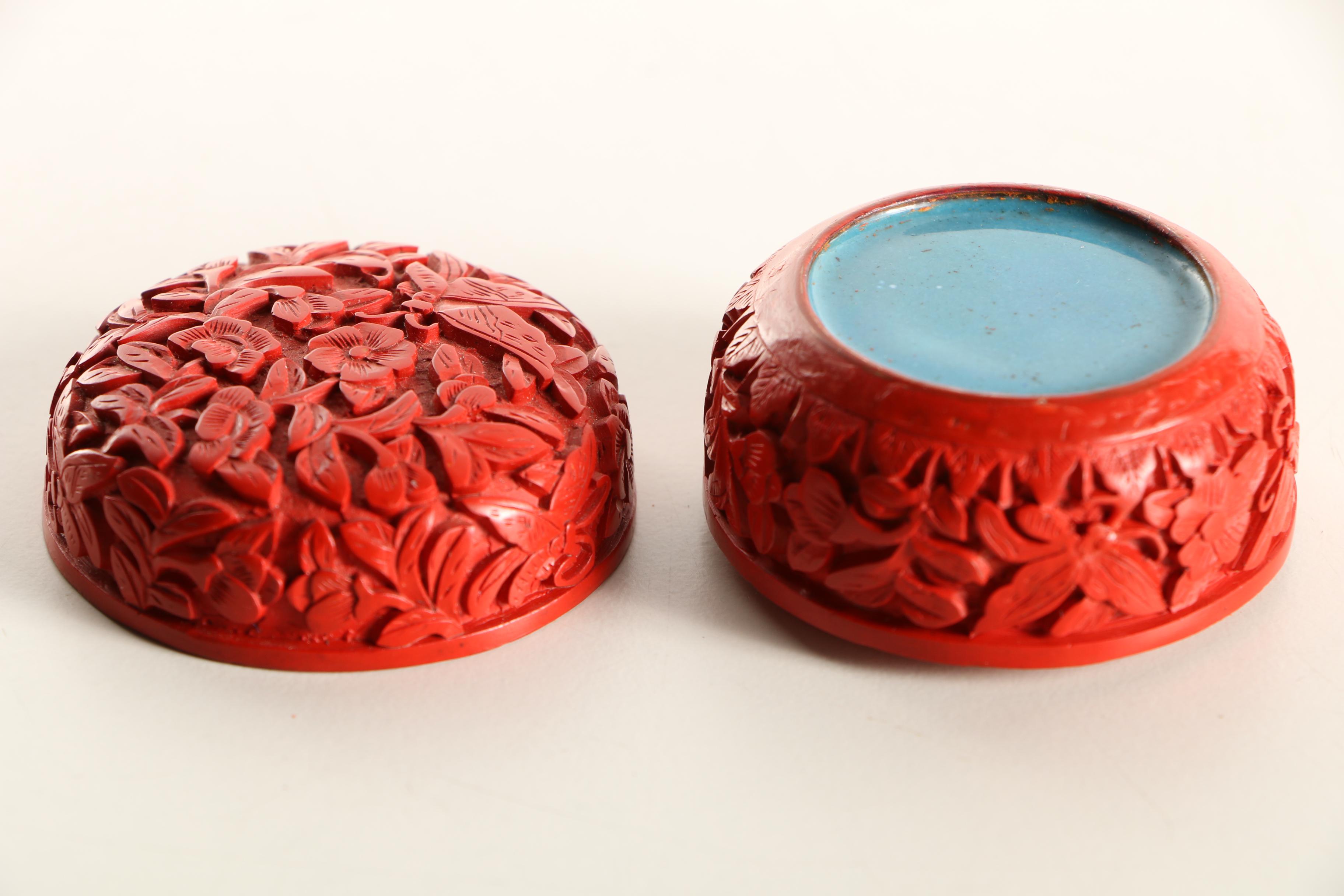 Chinese Vase, Cinnabar-Style Trinket Box and Accordion Book