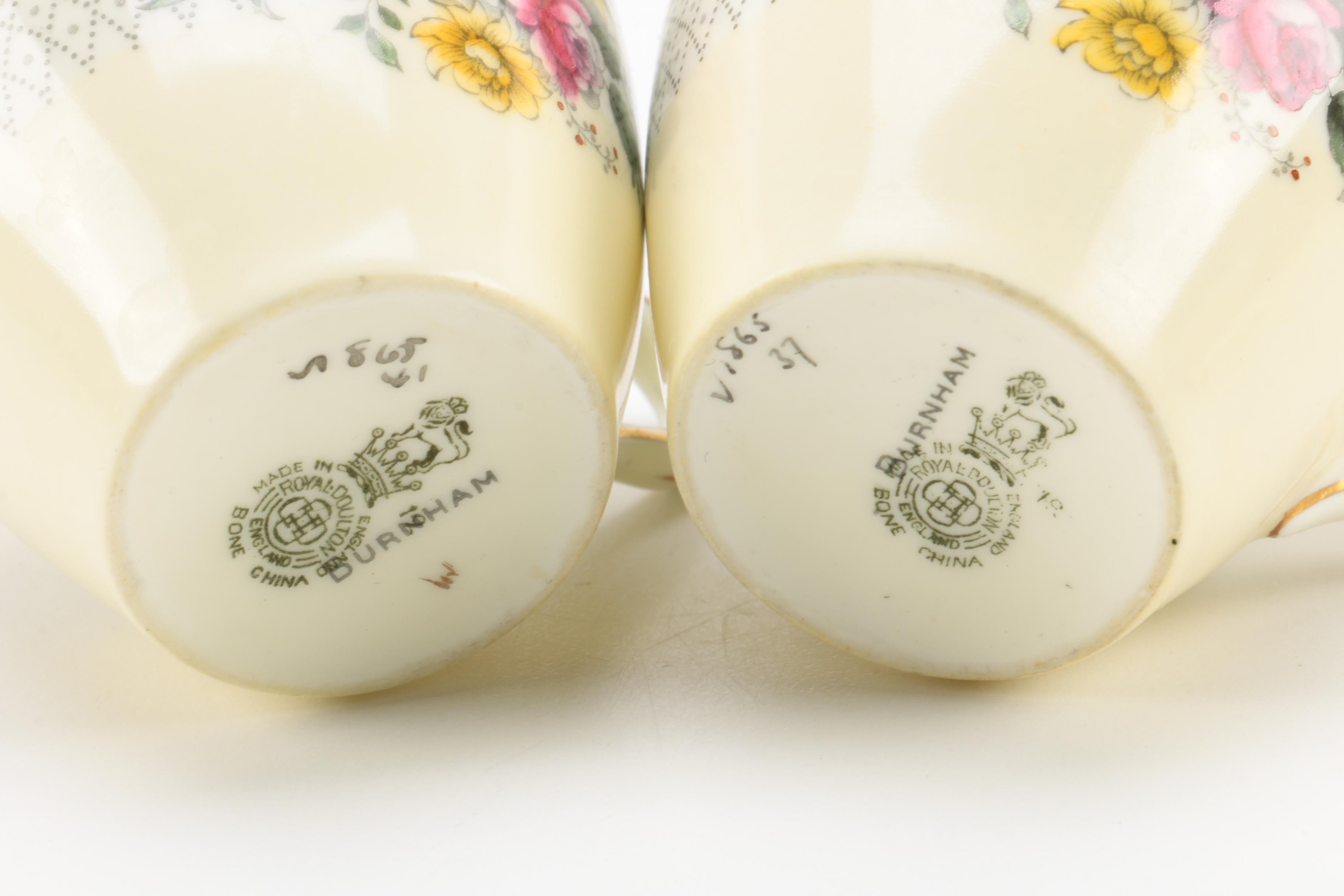 Vintage Royal Doulton 'Burnham' Demitasse Cups and Saucers