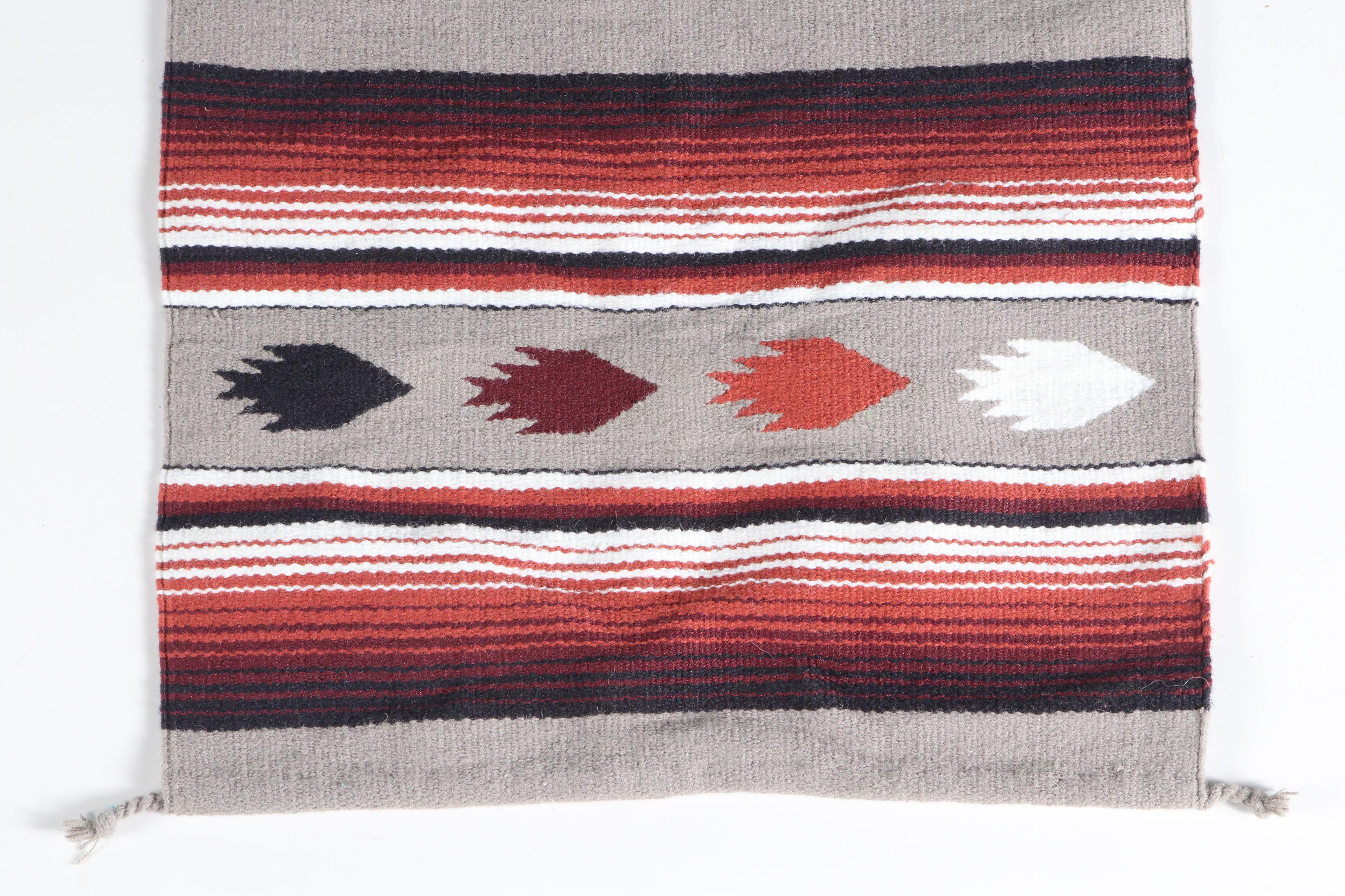 Handwoven Mexican-Style Wool Accent Rug