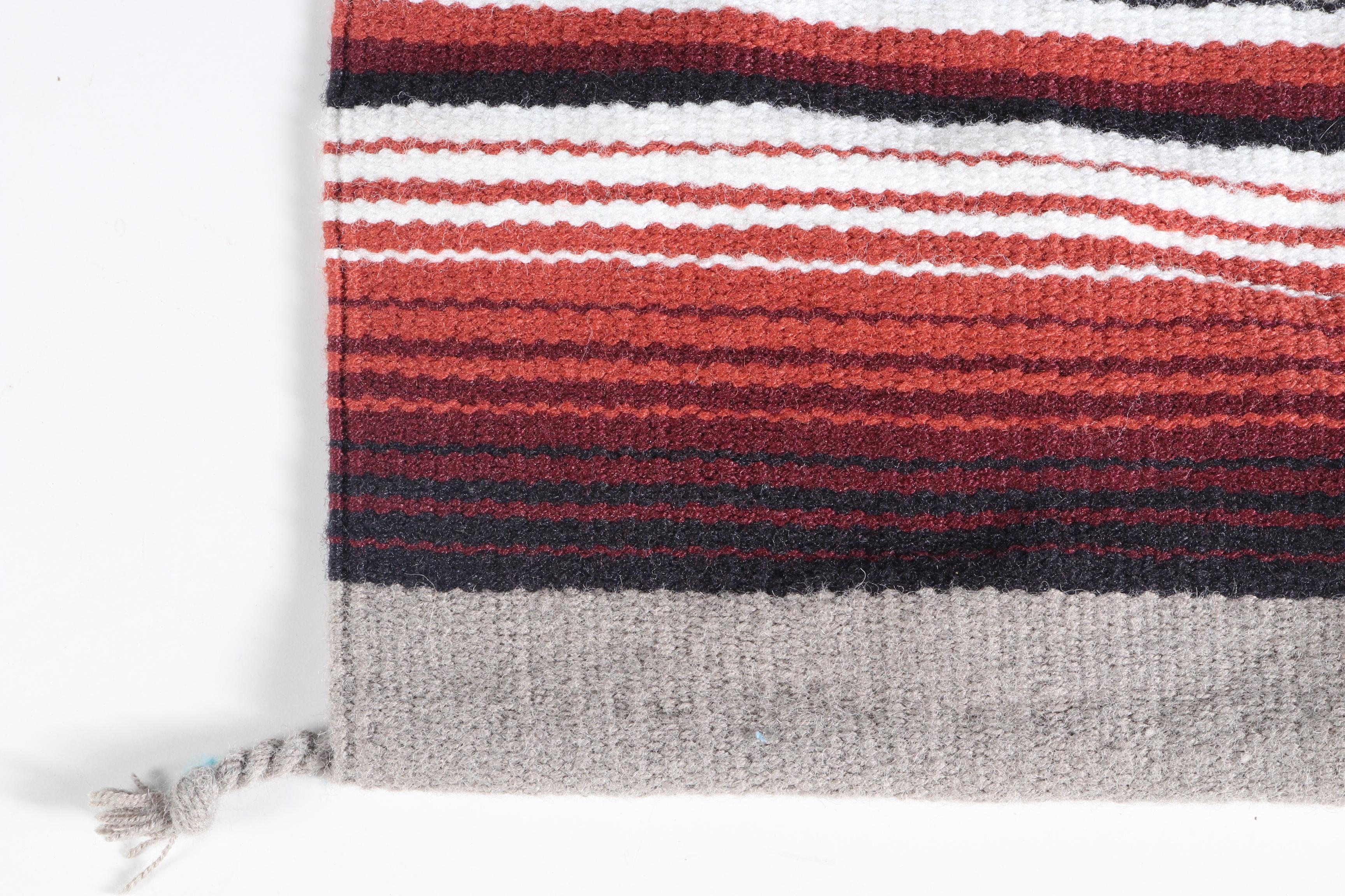 Handwoven Mexican-Style Wool Accent Rug