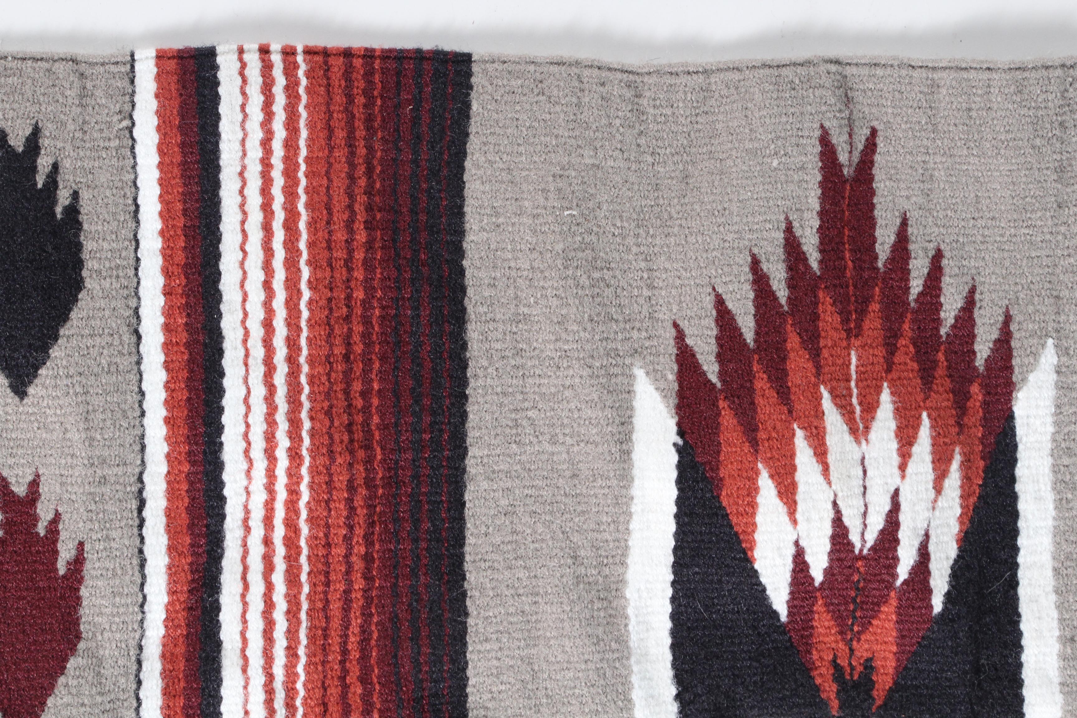 Handwoven Mexican-Style Wool Accent Rug