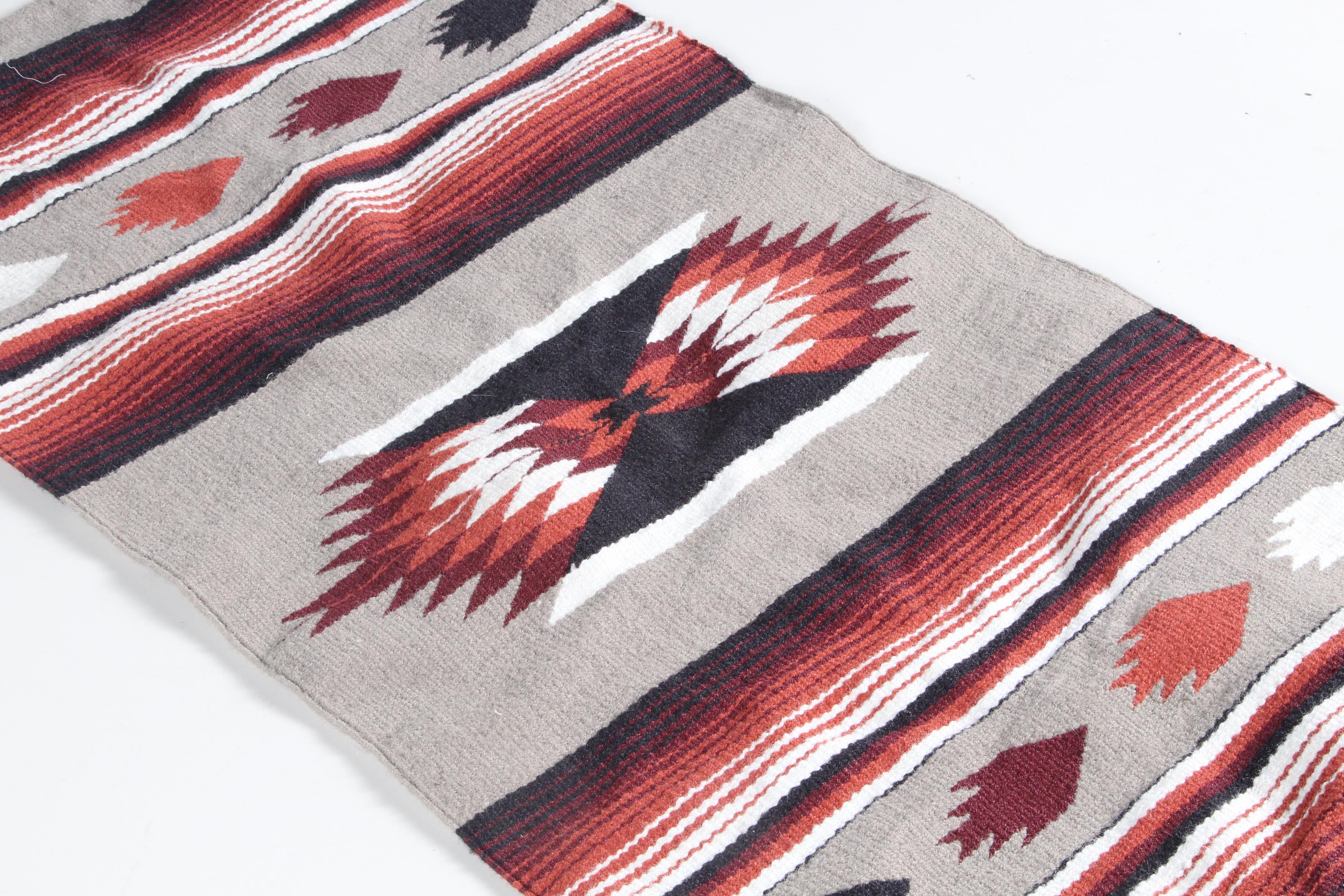 Handwoven Mexican-Style Wool Accent Rug