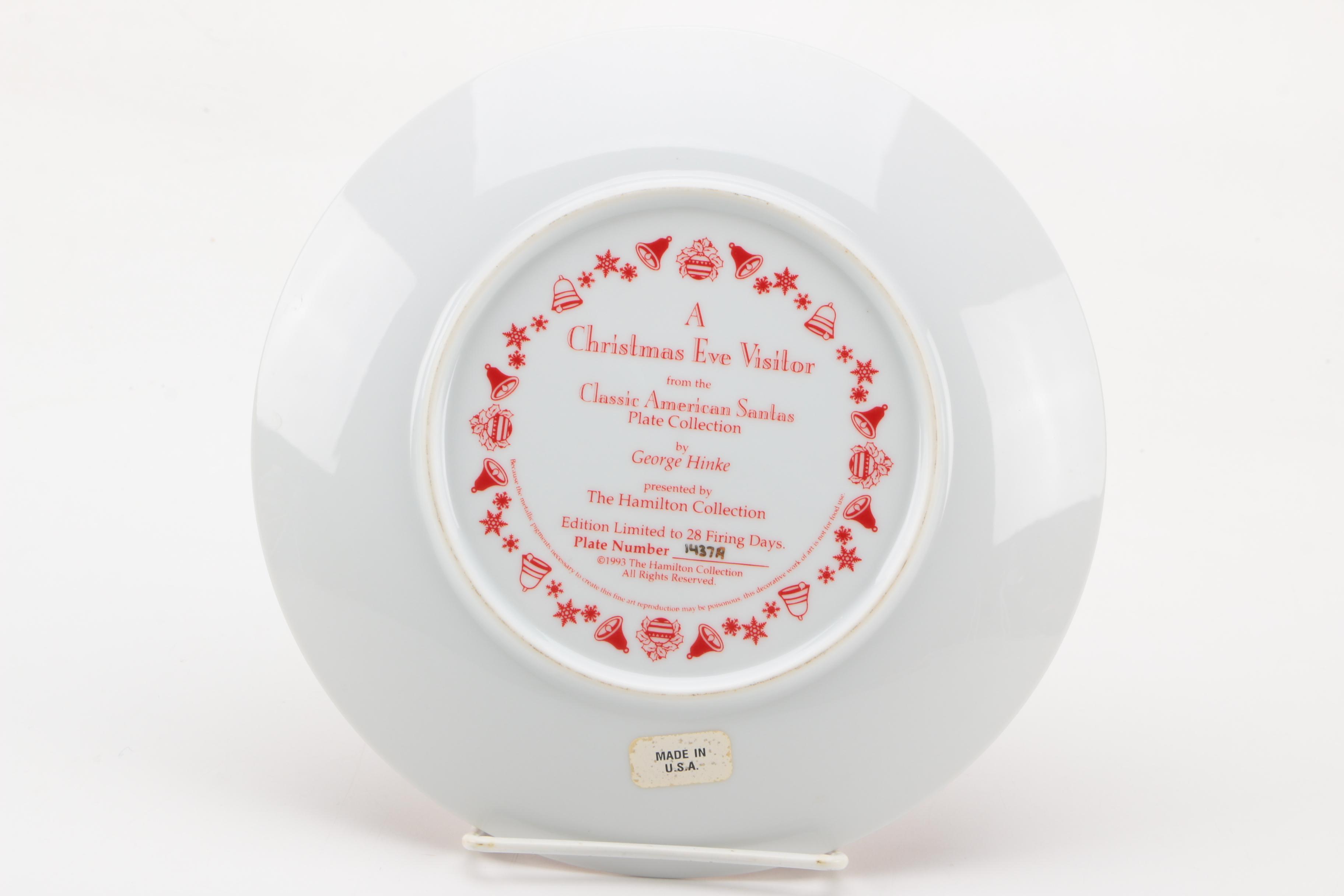 "A Christmas Eve Visitor" Collectible Plate