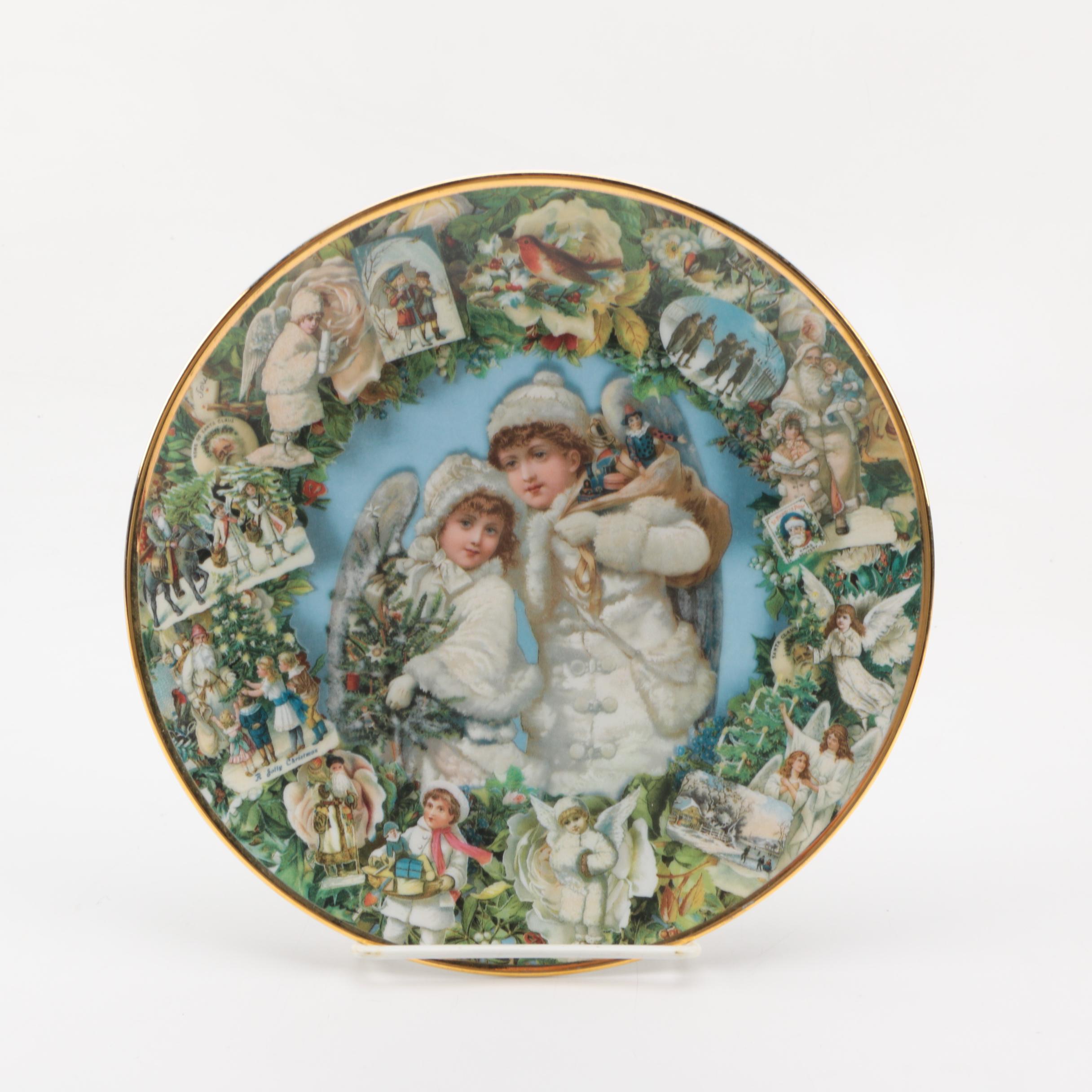 Porcelain "Christmas Angels" Commemorative Plate