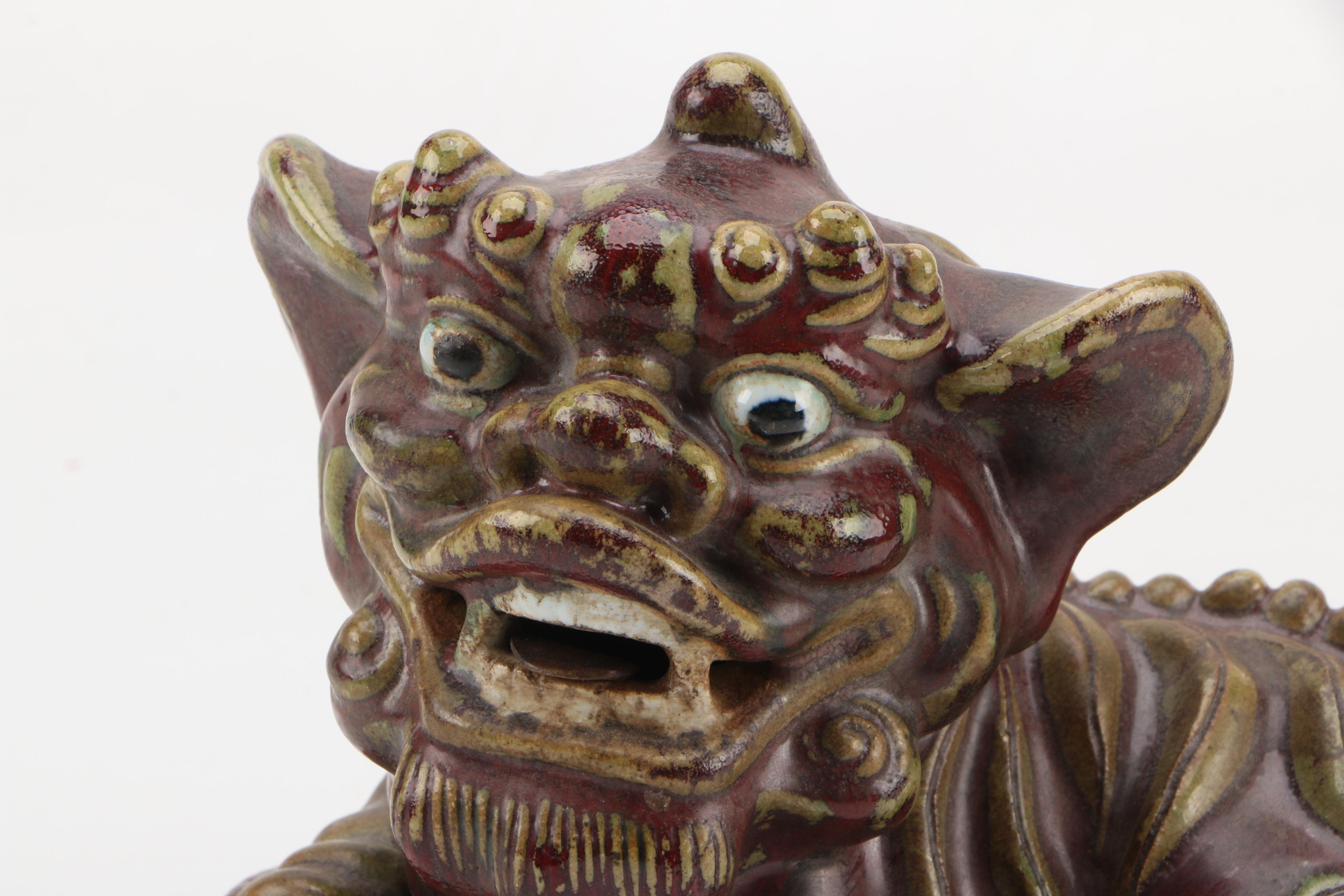 Chinese Style Ceramic Guardian Lion