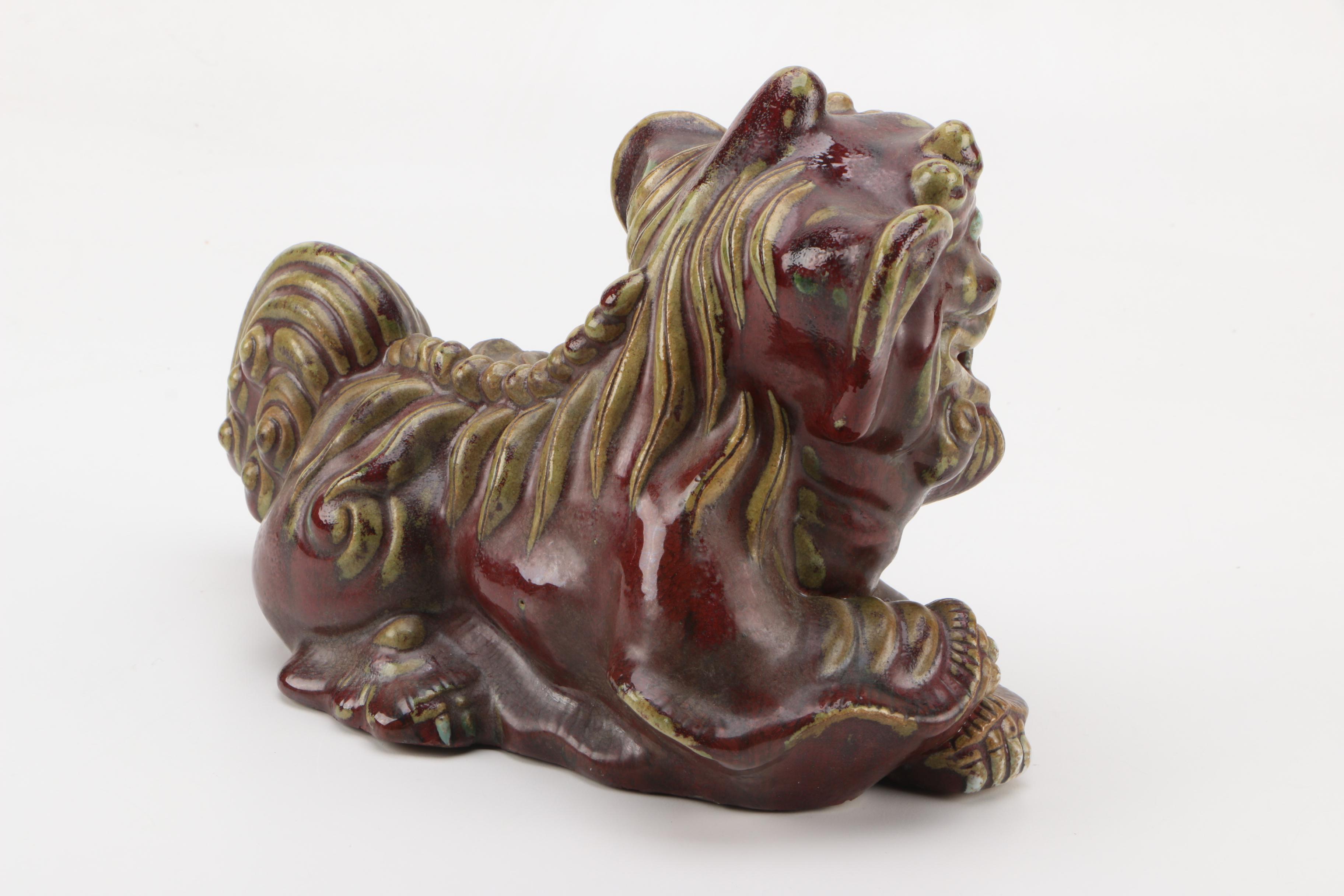 Chinese Style Ceramic Guardian Lion