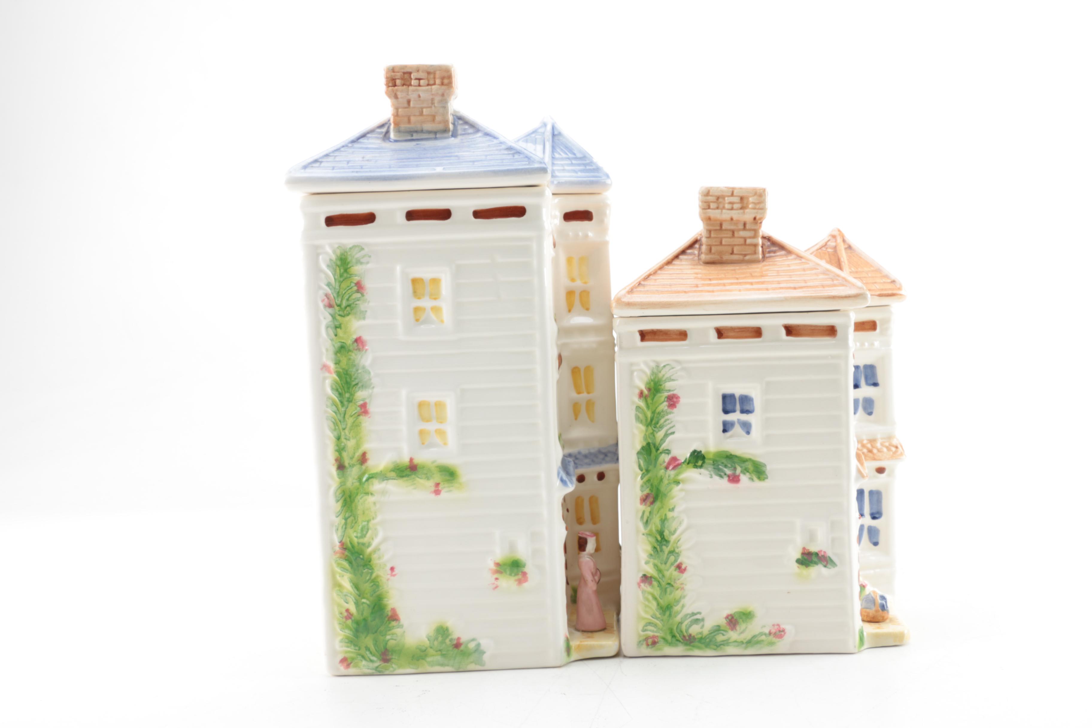 Avon "Townhouse Canister Collection" Cookie Jar and Canister 1980s