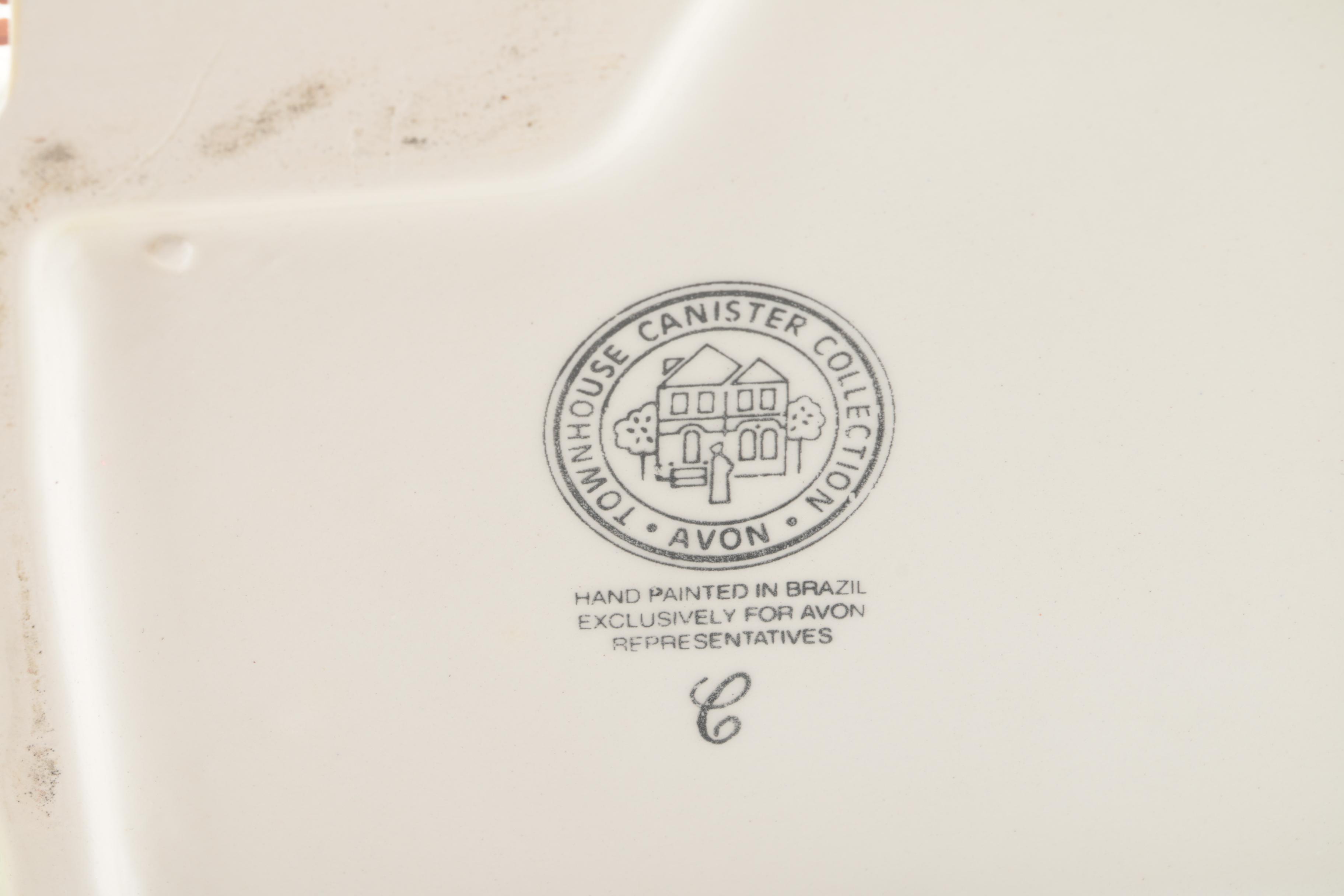 Avon "Townhouse Canister Collection" Cookie Jar and Canister 1980s