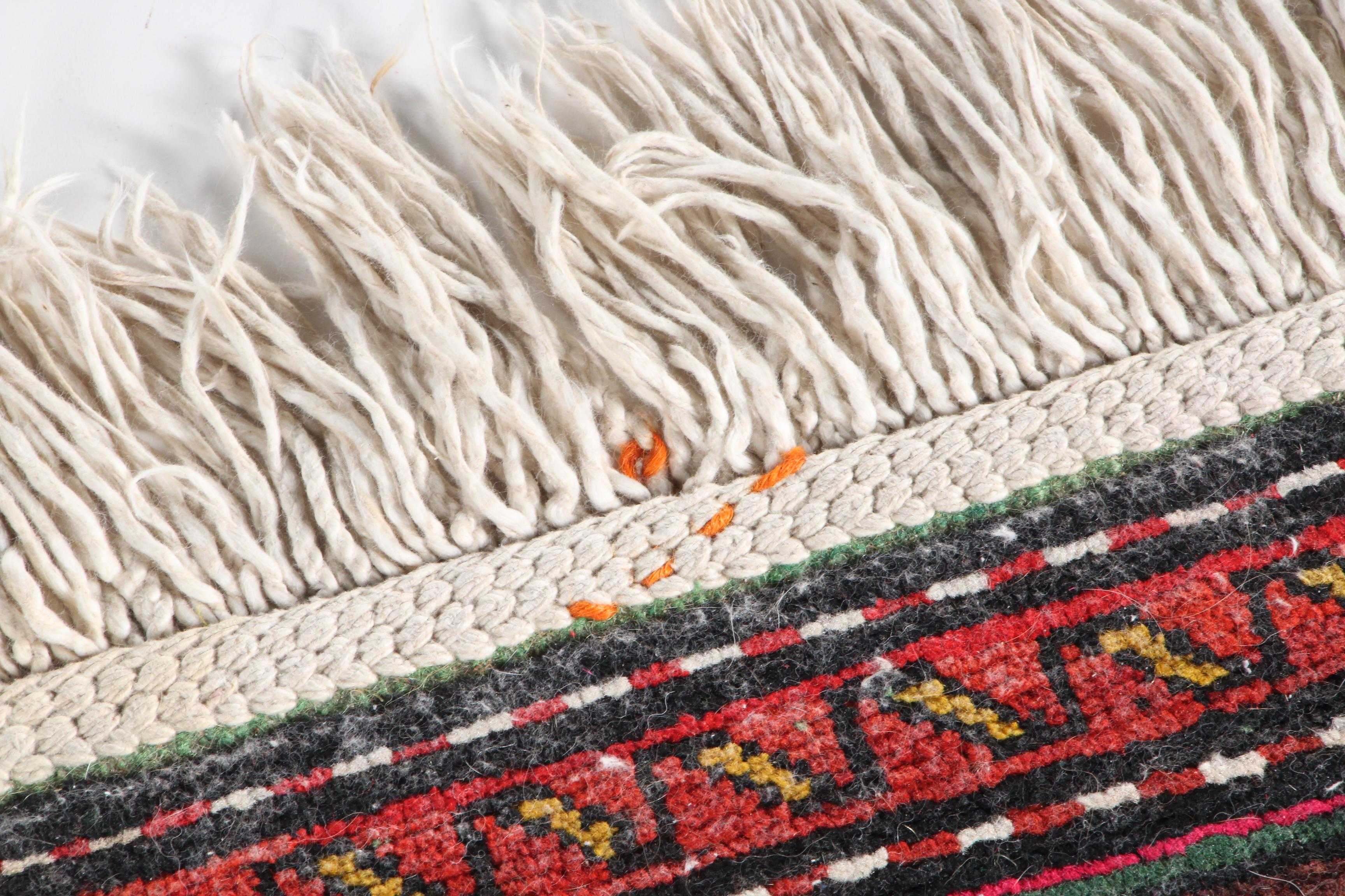 Hand-Knotted Caucasian Karabagh Wool Long Rug