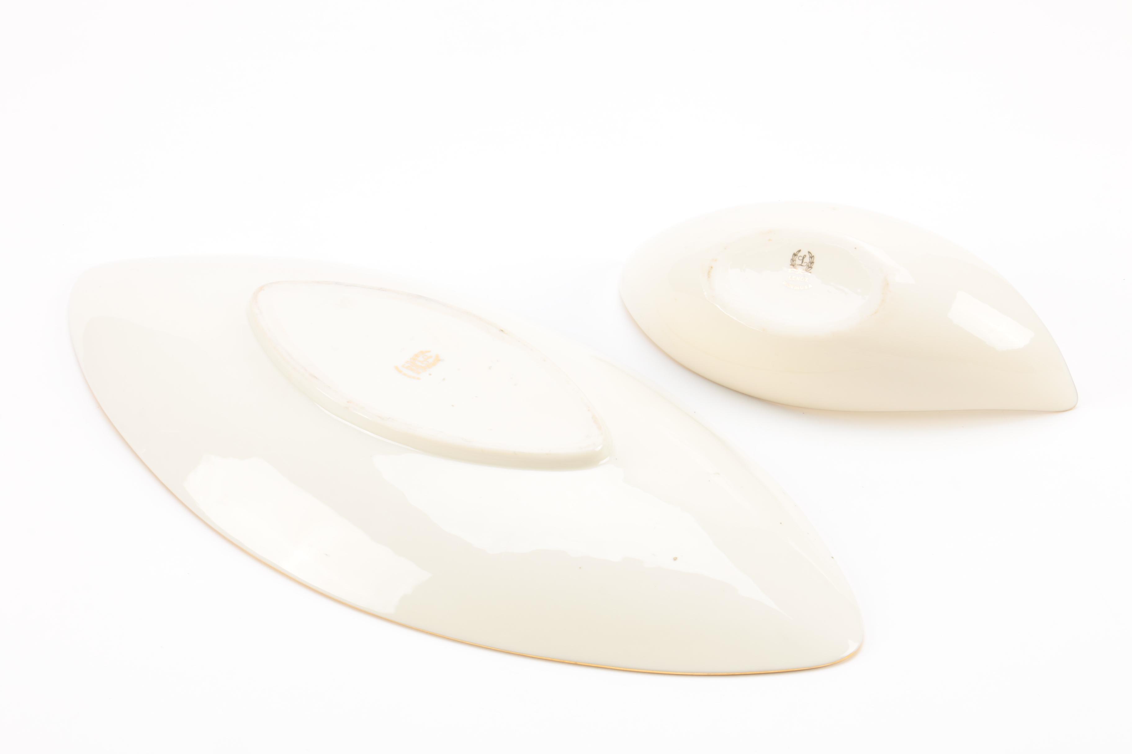 Lenox Gold Rimmed Serveware Including "Roselyn" and "Olympia Gold"