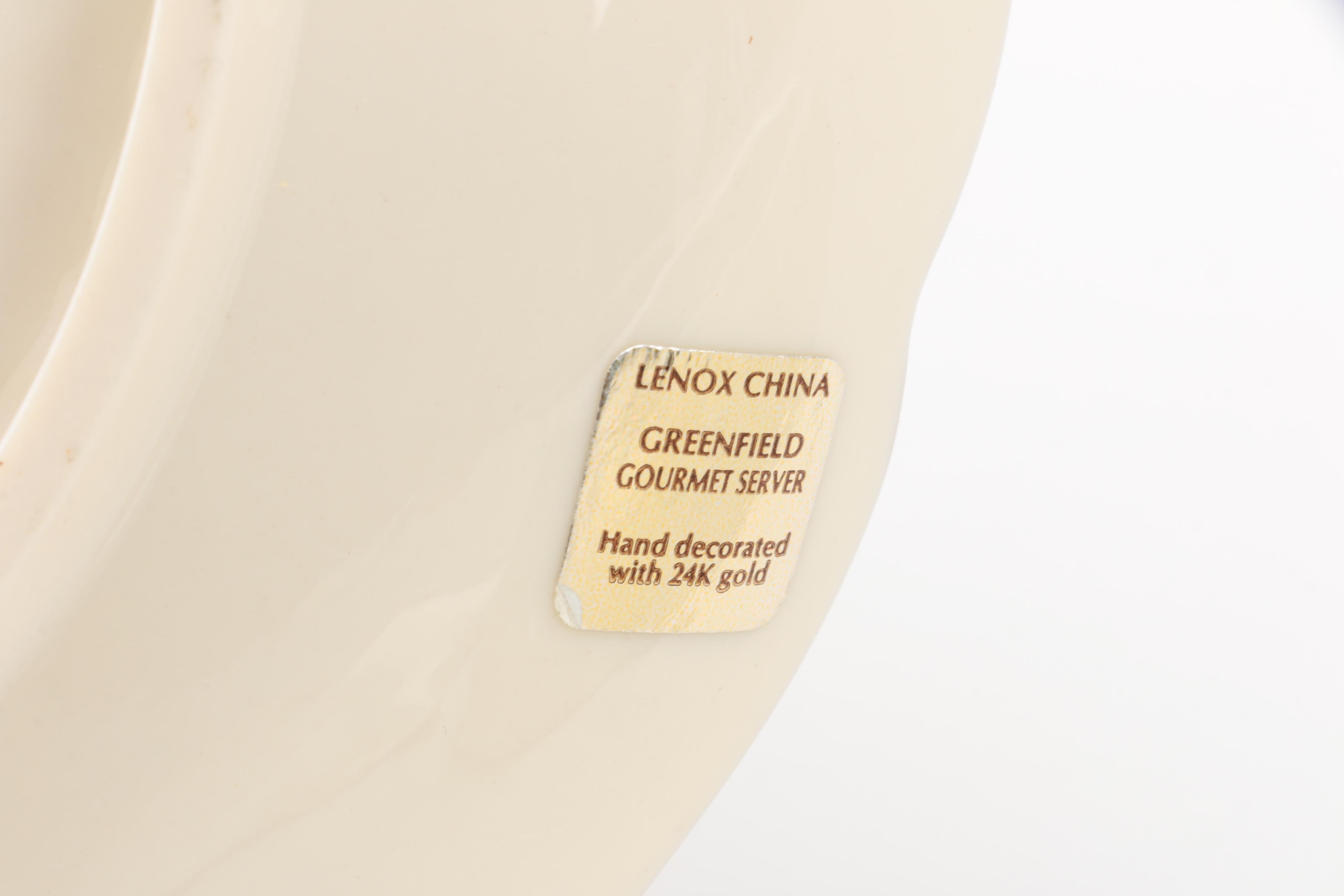 Lenox Gold Rimmed Serveware Including "Roselyn" and "Olympia Gold"