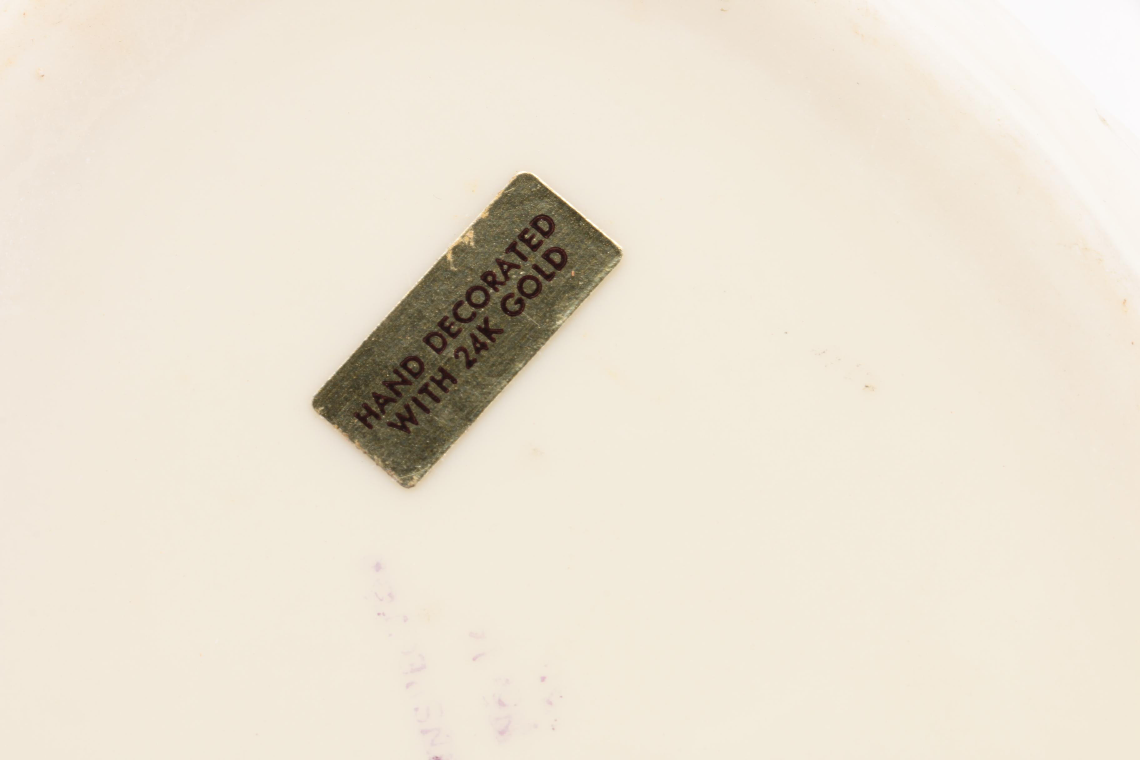 Lenox Gold Rimmed Serveware Including "Roselyn" and "Olympia Gold"