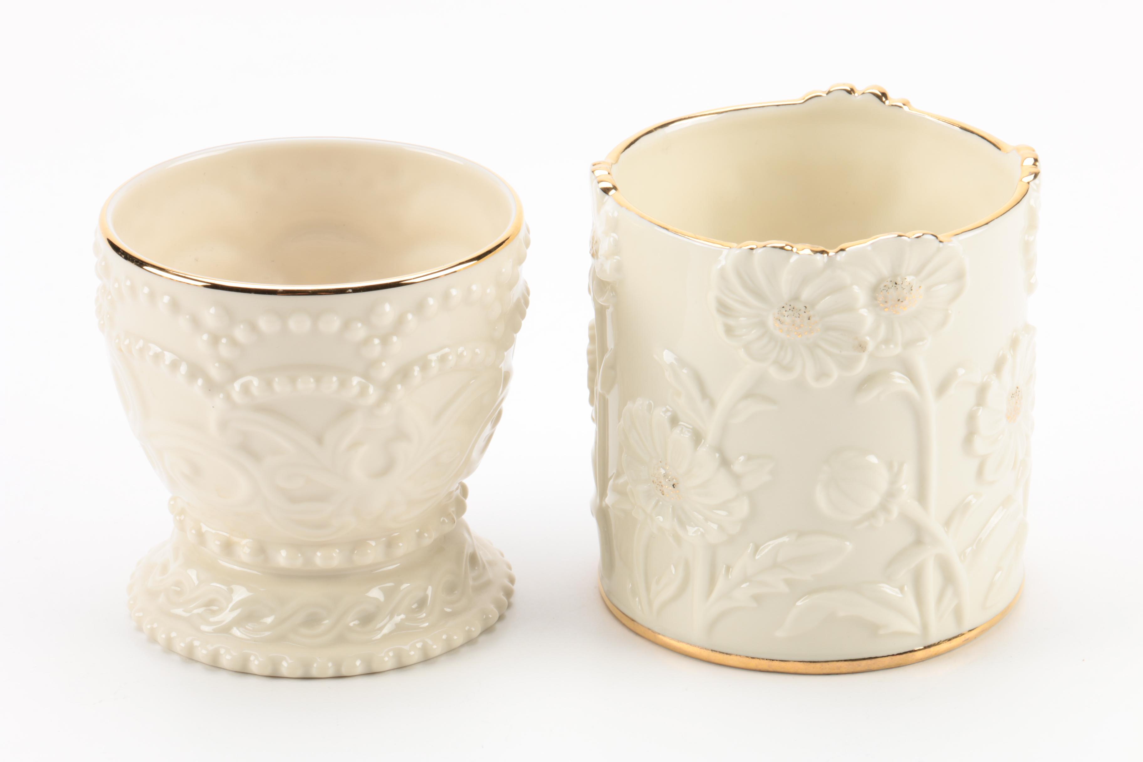 Lenox Gold Rimmed Serveware Including "Roselyn" and "Olympia Gold"