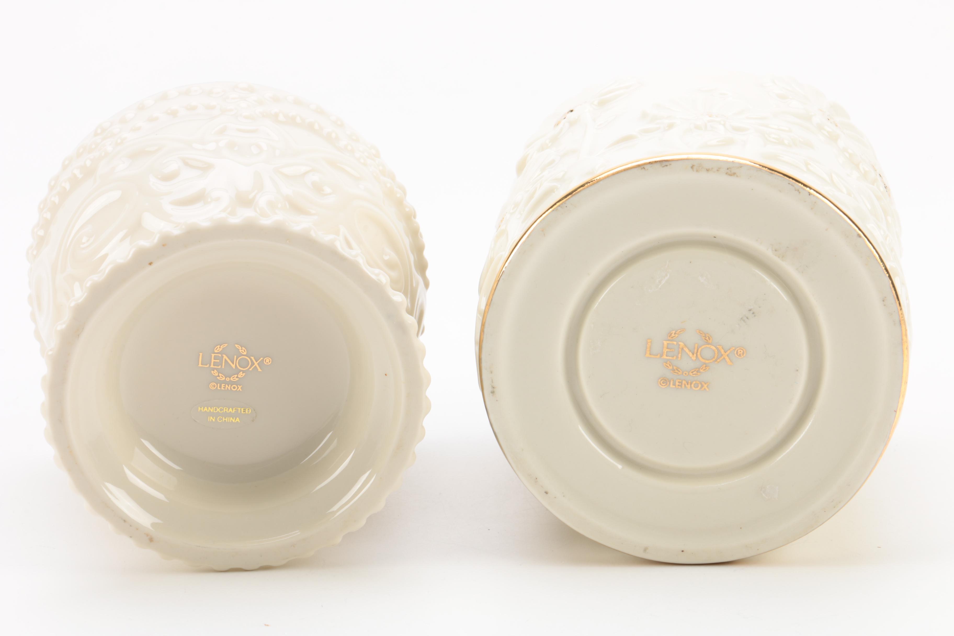 Lenox Gold Rimmed Serveware Including "Roselyn" and "Olympia Gold"