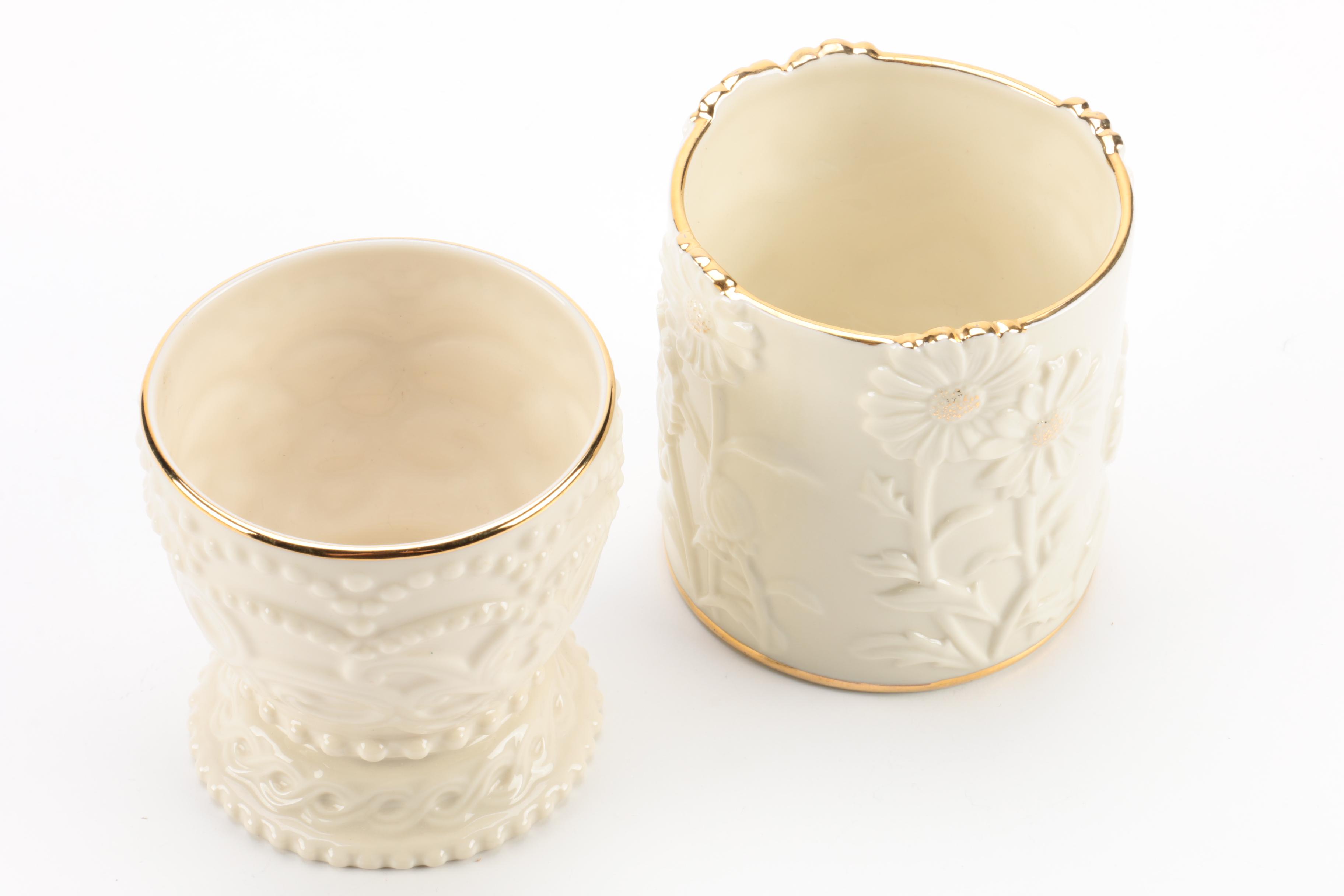 Lenox Gold Rimmed Serveware Including "Roselyn" and "Olympia Gold"