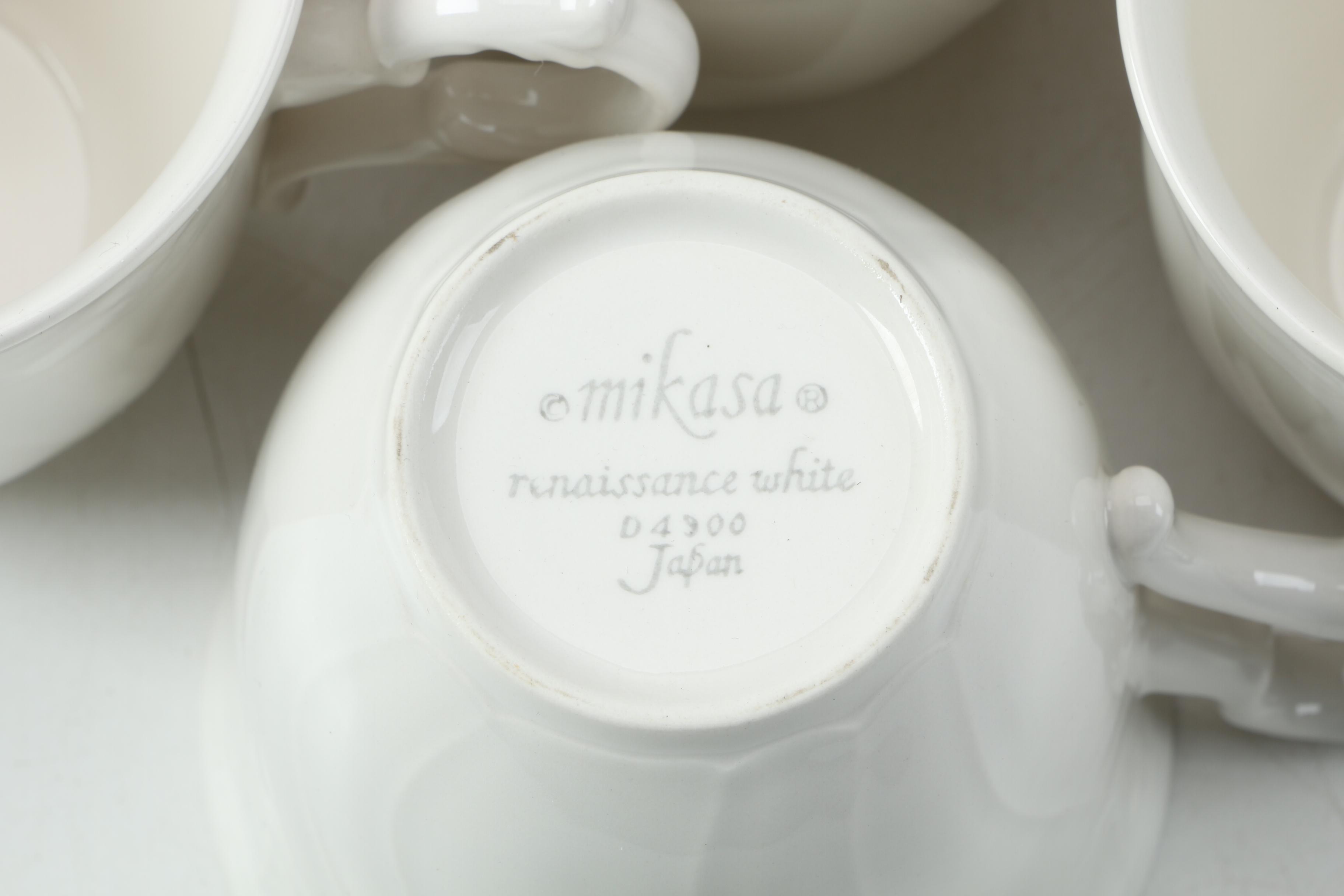 Vintage Mikasa "Renaissance White" Dinnerware 1980s