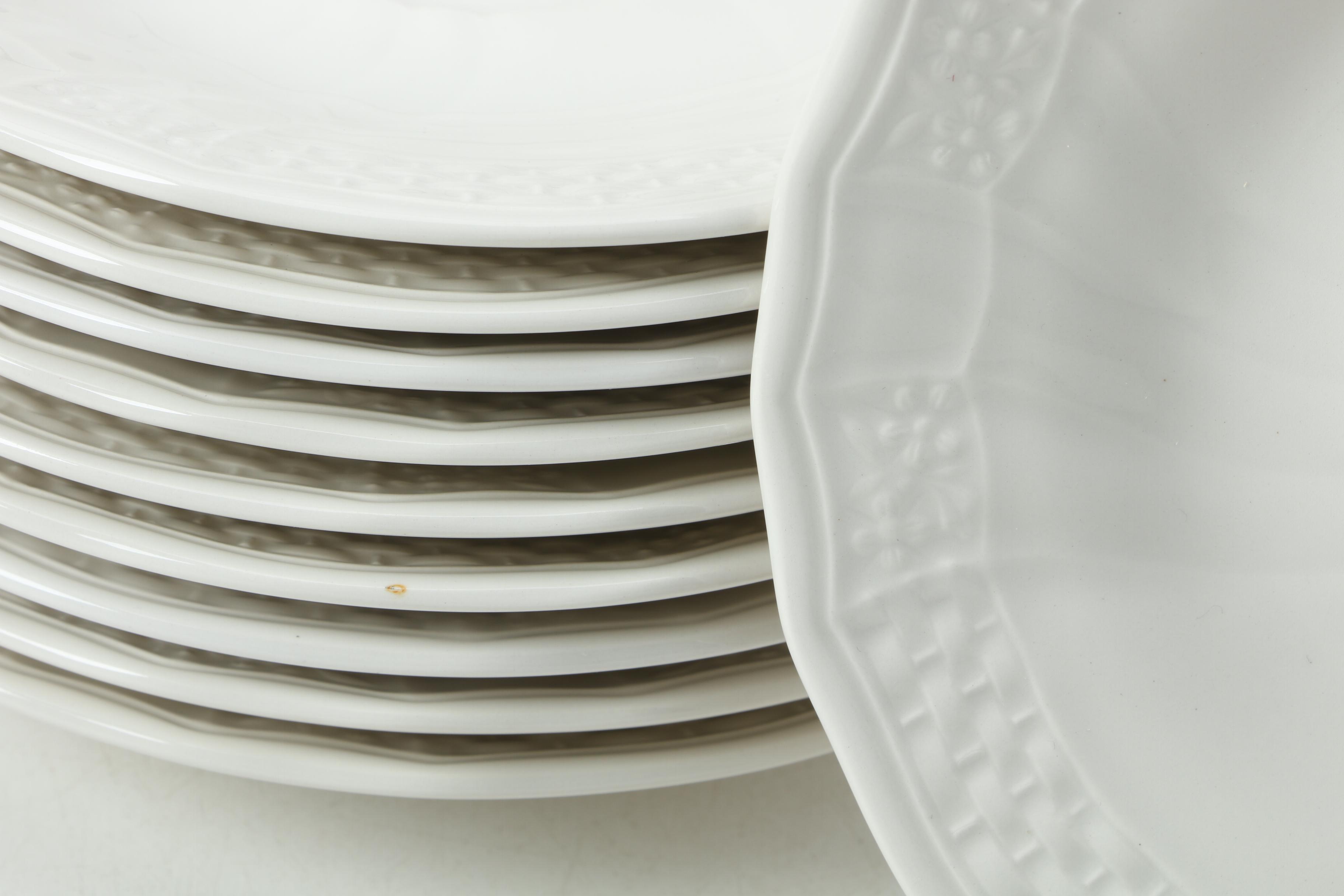 Vintage Mikasa "Renaissance White" Dinnerware 1980s