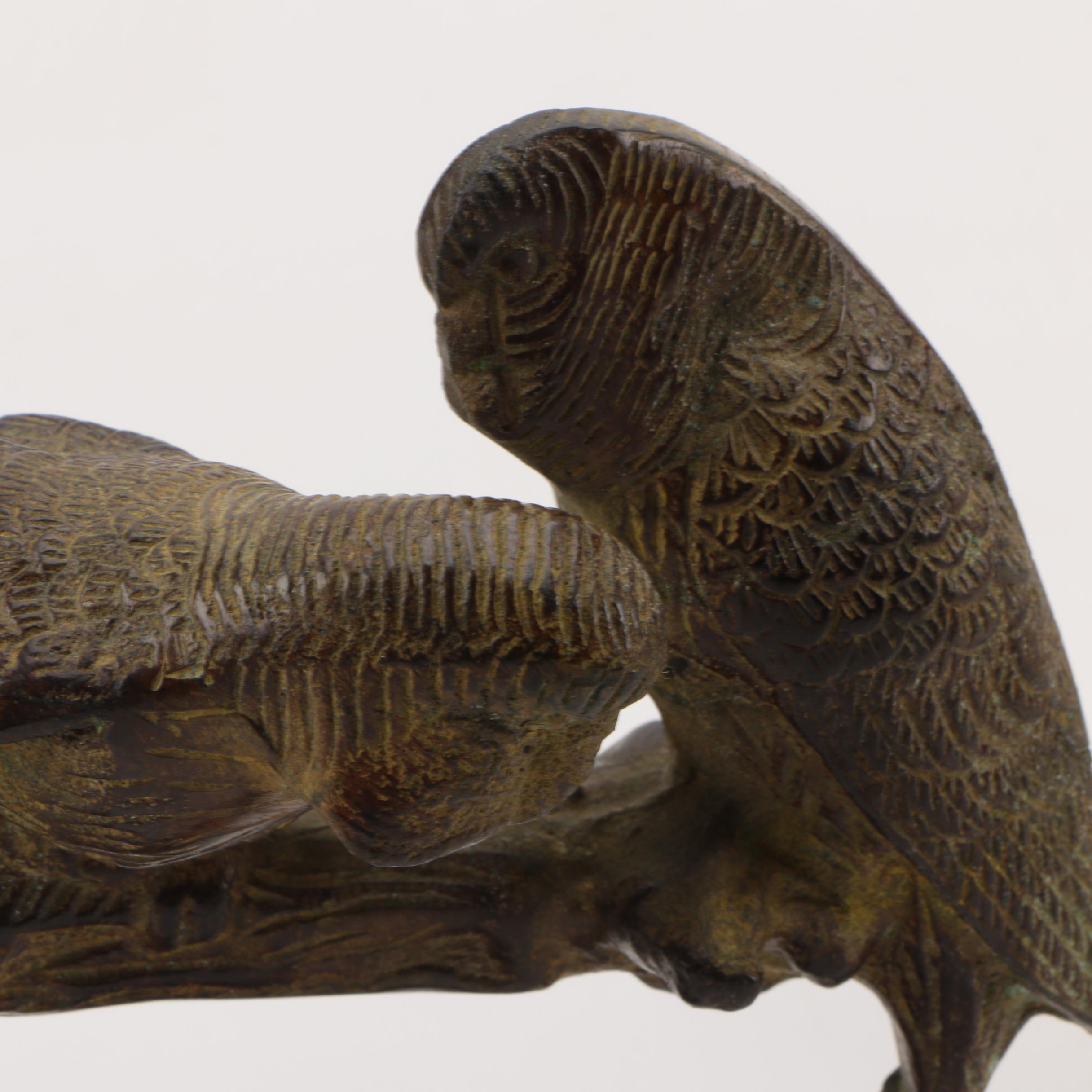 Brass Bird and Deer Figurines