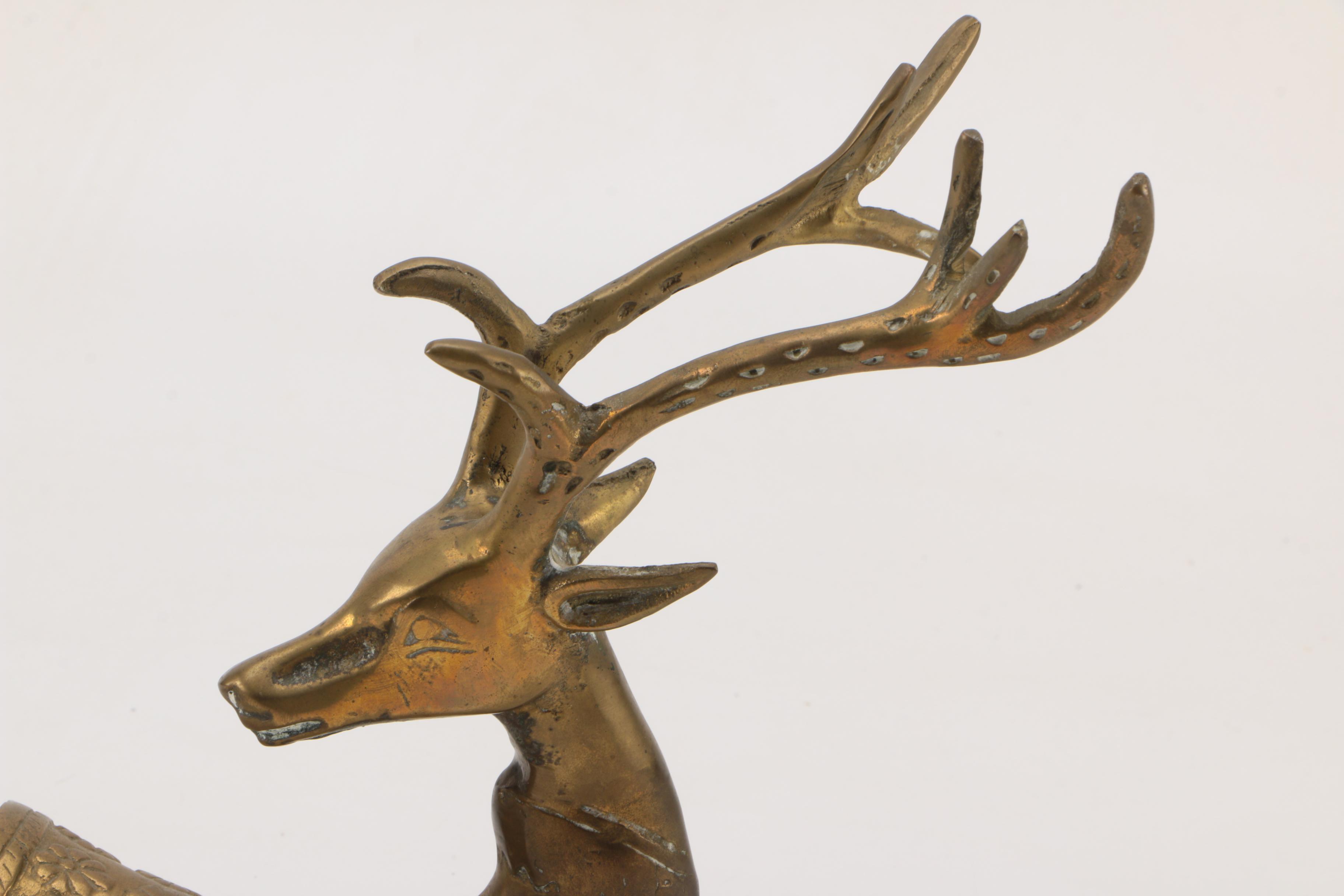 Brass Bird and Deer Figurines
