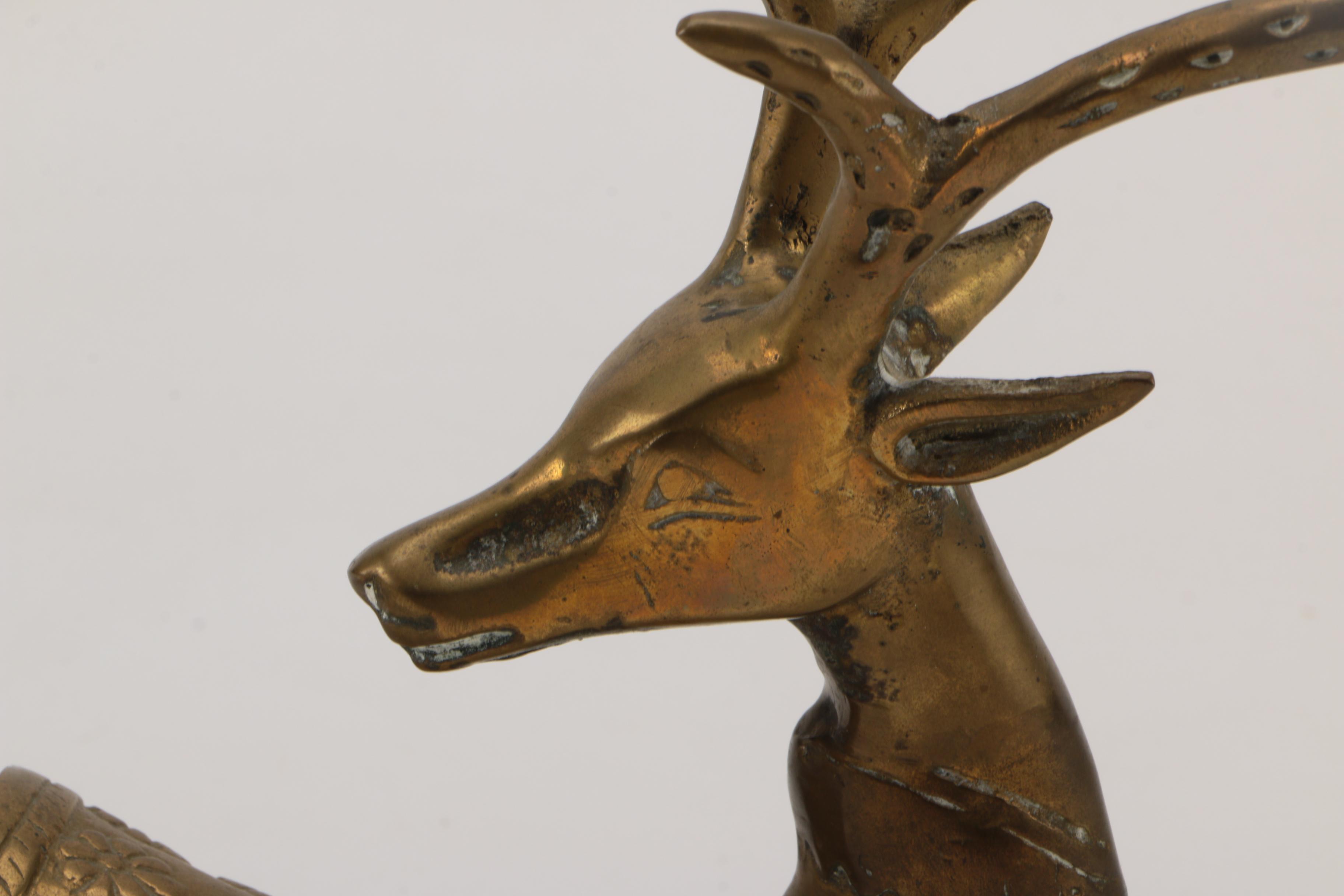 Brass Bird and Deer Figurines