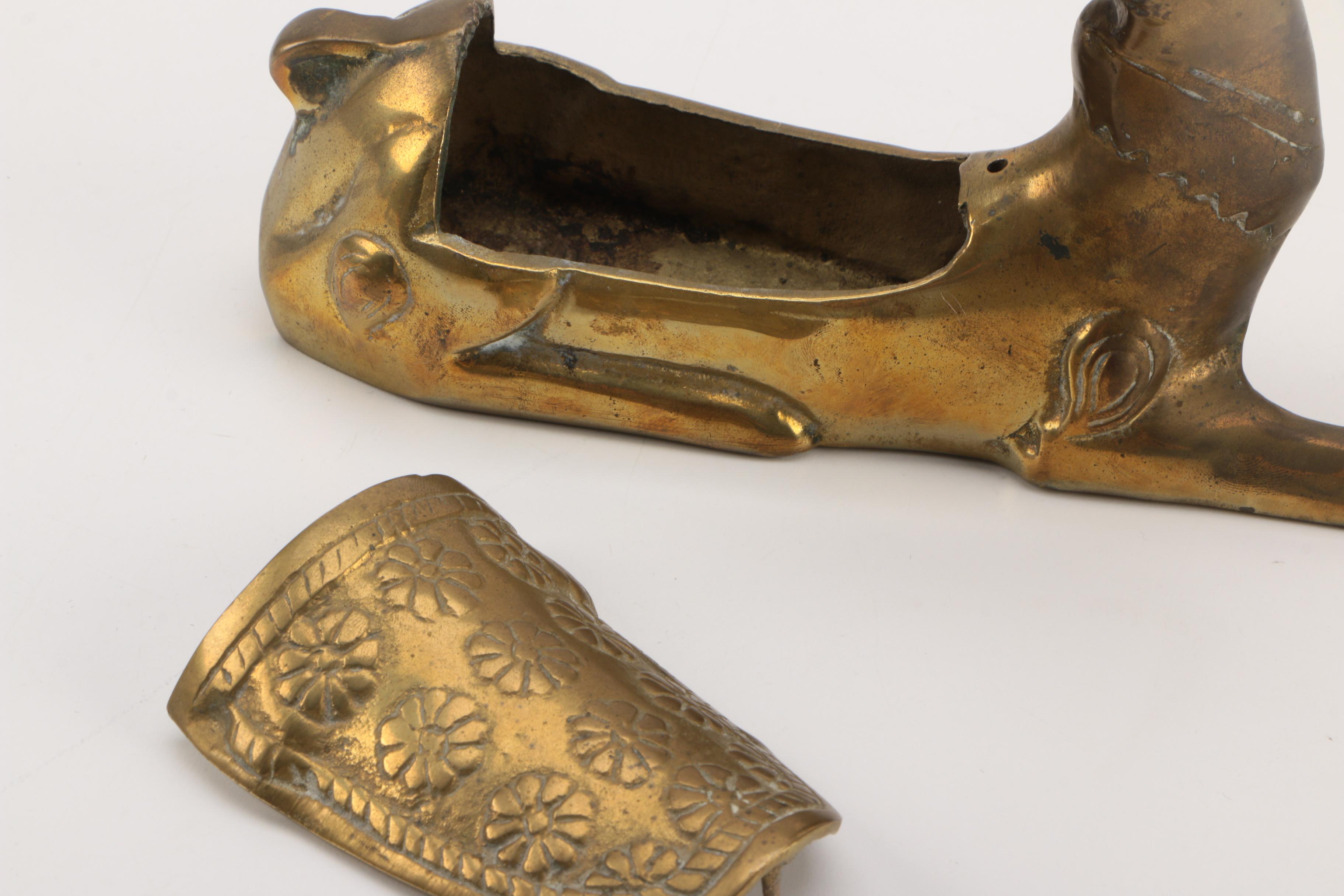 Brass Bird and Deer Figurines