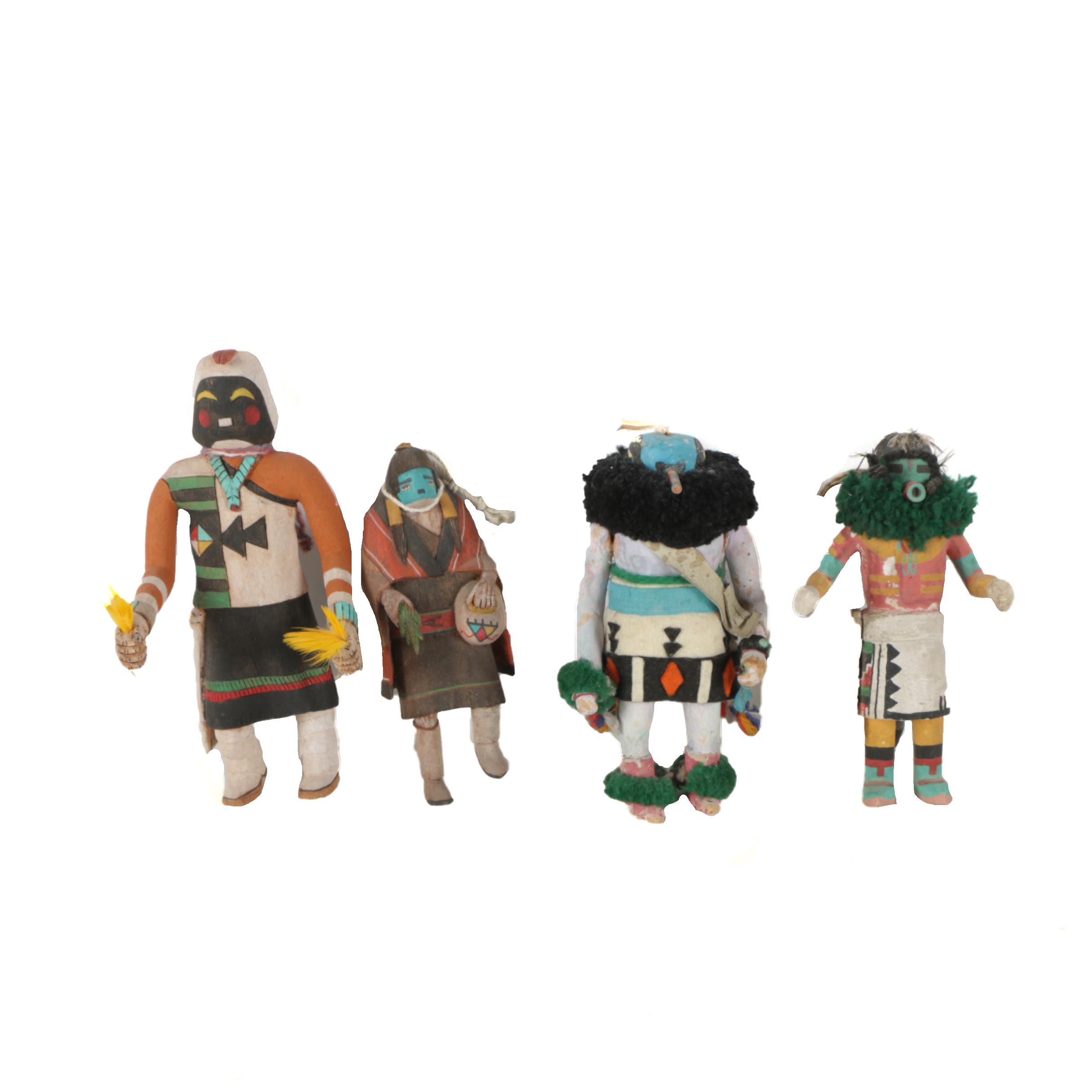 Kachina Style Wooden Figurines